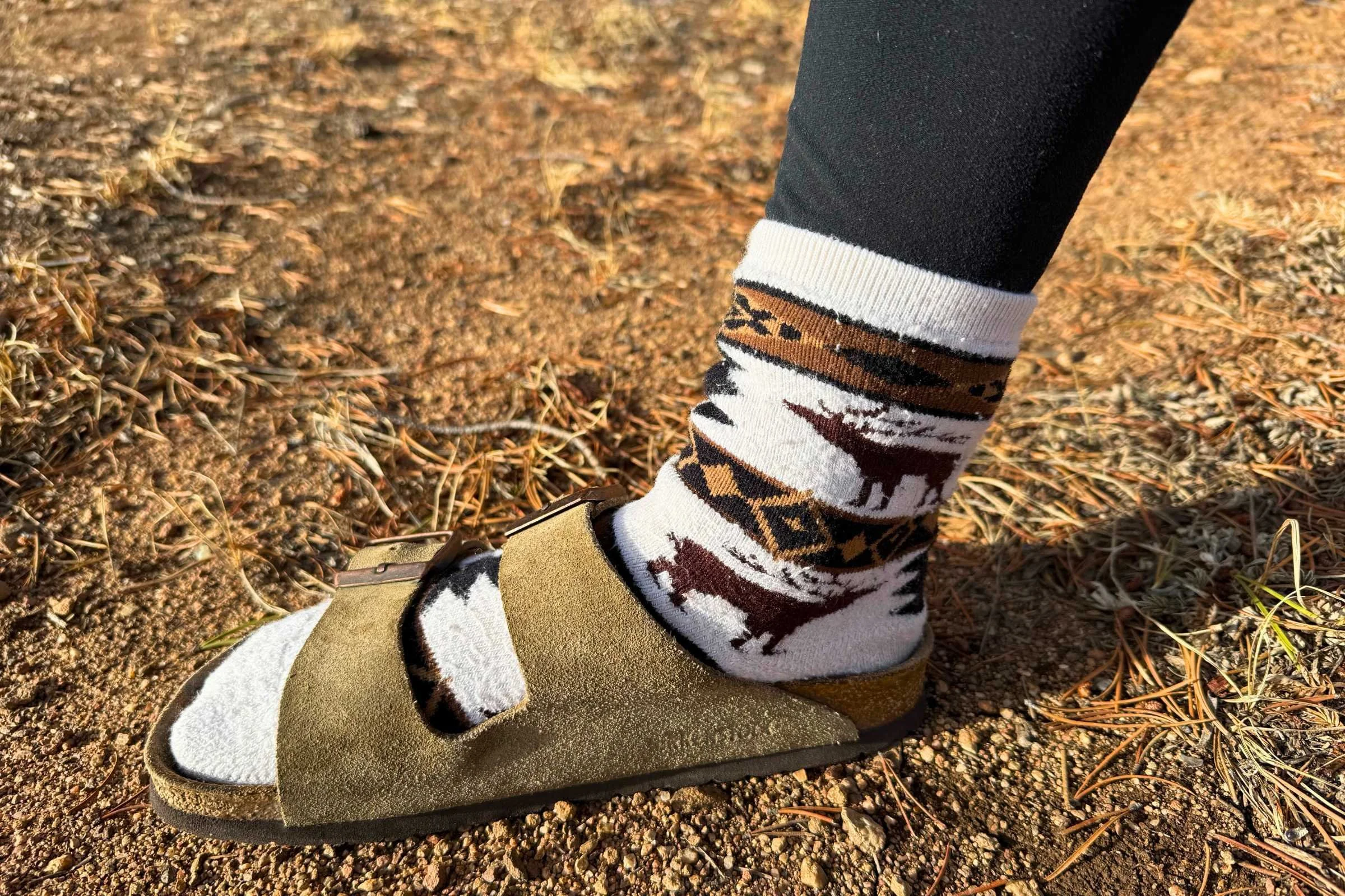 side profile of birkenstock arizona soft footbed sandal