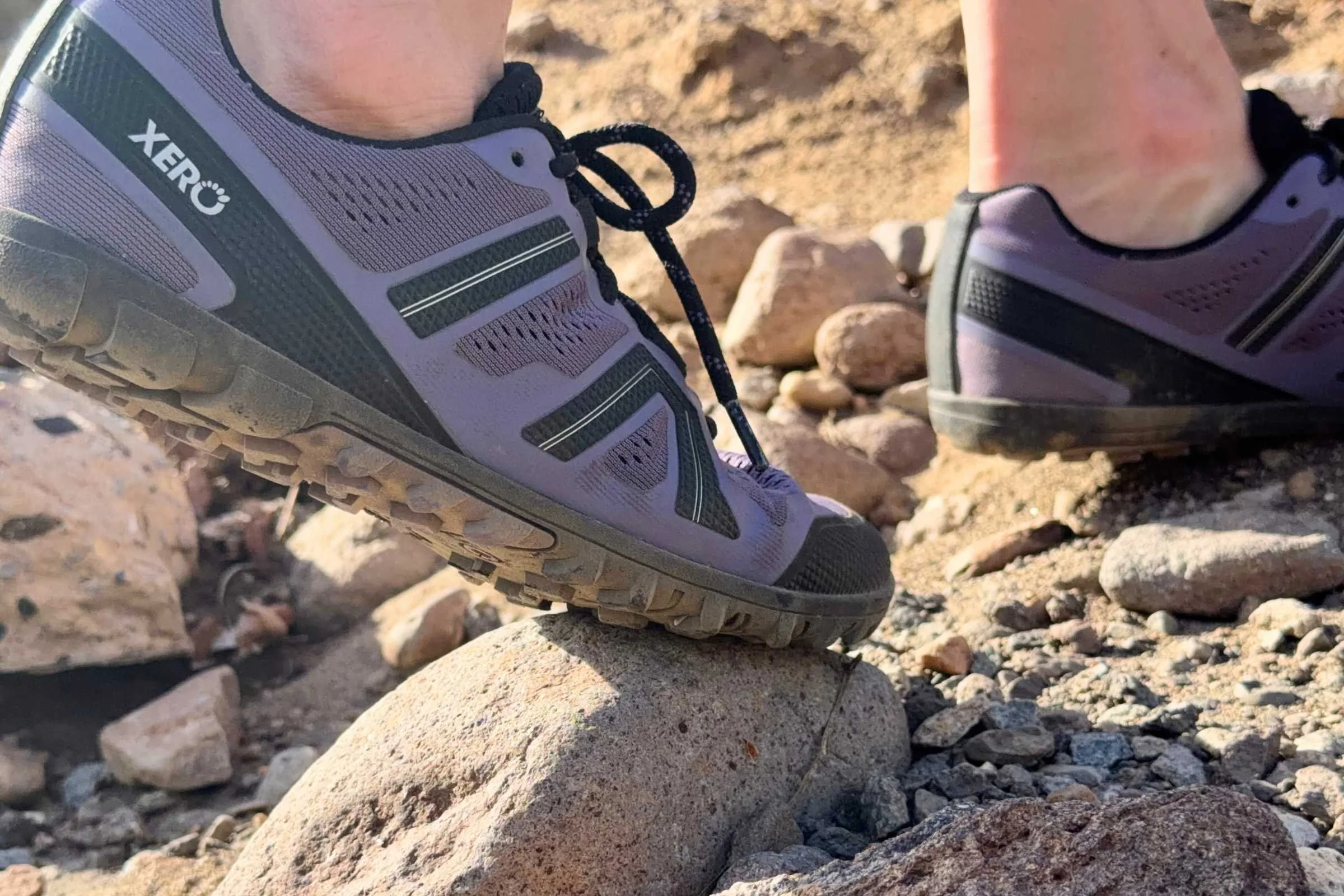 Crossing stony ground in the Xero Mesa Trail II. Photo courtesy Maggie Nichols