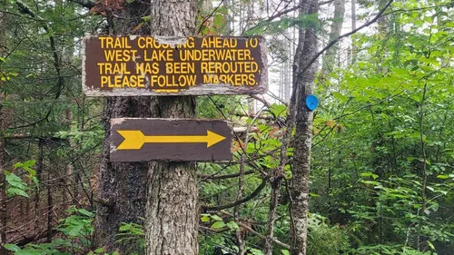 Nz Reroute Sign Northville-Placid Trail Backpacking and Thru-Hiking Guide