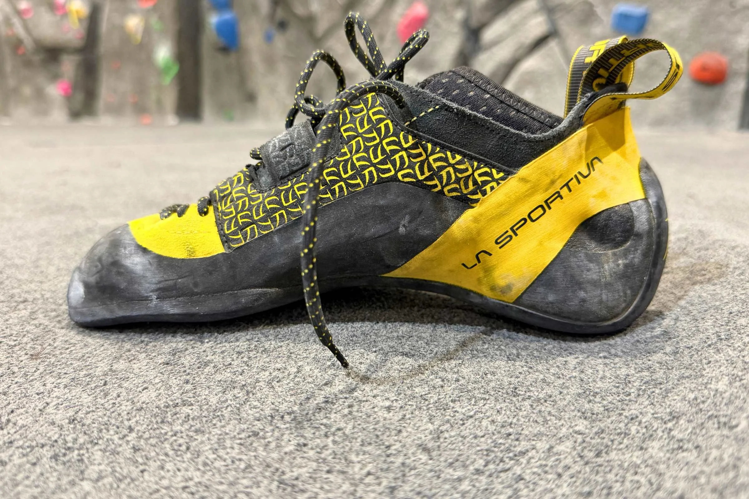 La Sportiva Katana Lace on a gym floor