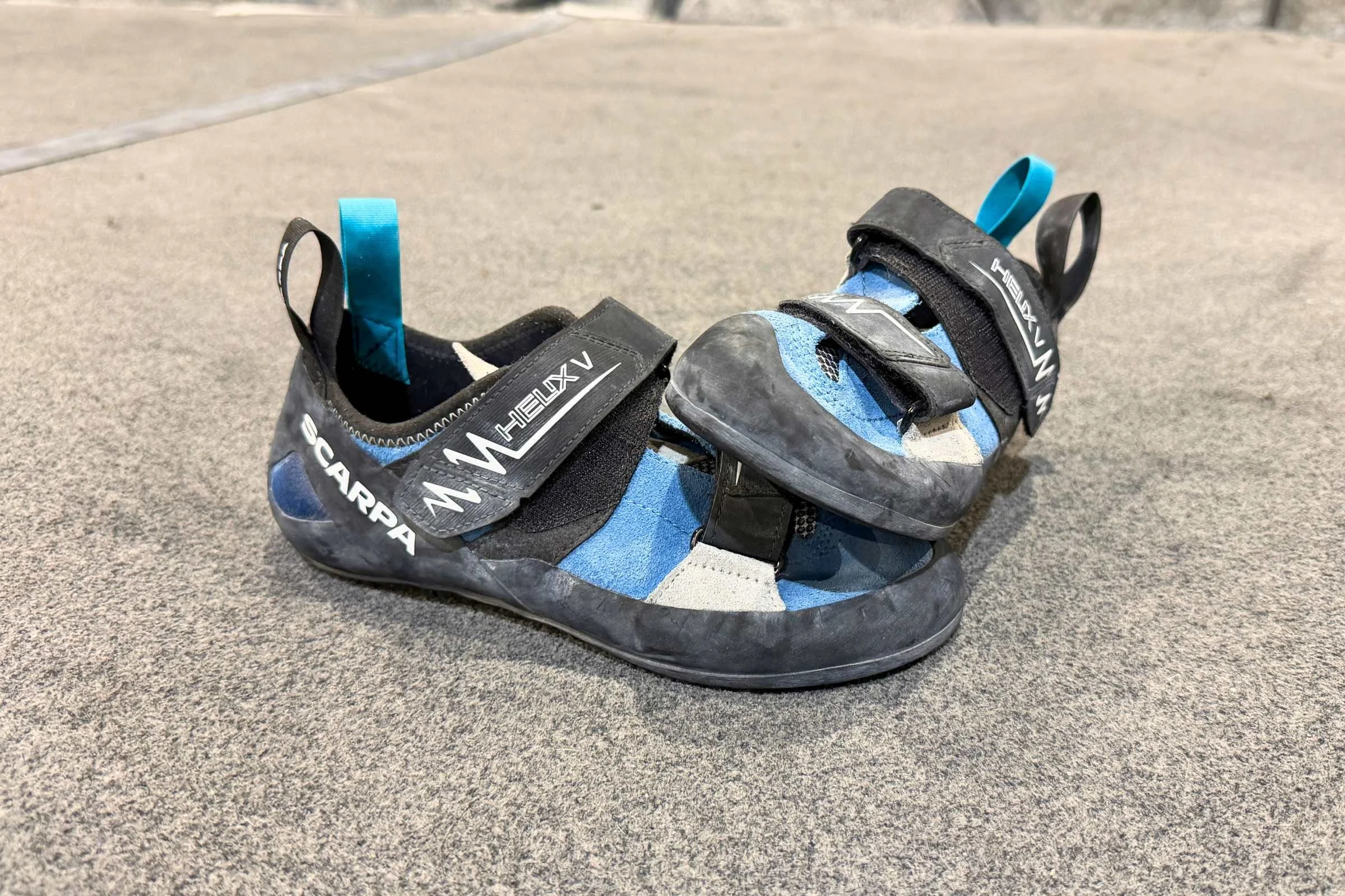 Scarpa Helix V on gym floor