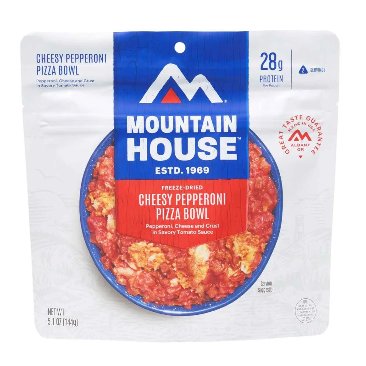Mountain House Cheesy Pepperoni Pizza Bowl Freeze-Dried Backpacking Meal