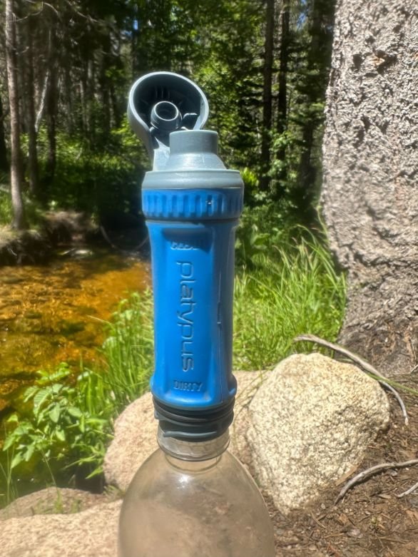 Outdoor Survival Water Filter Water Straw Water Micro Filter System Water Purifier Outdoor Activities Emergency Life, Men's, Green