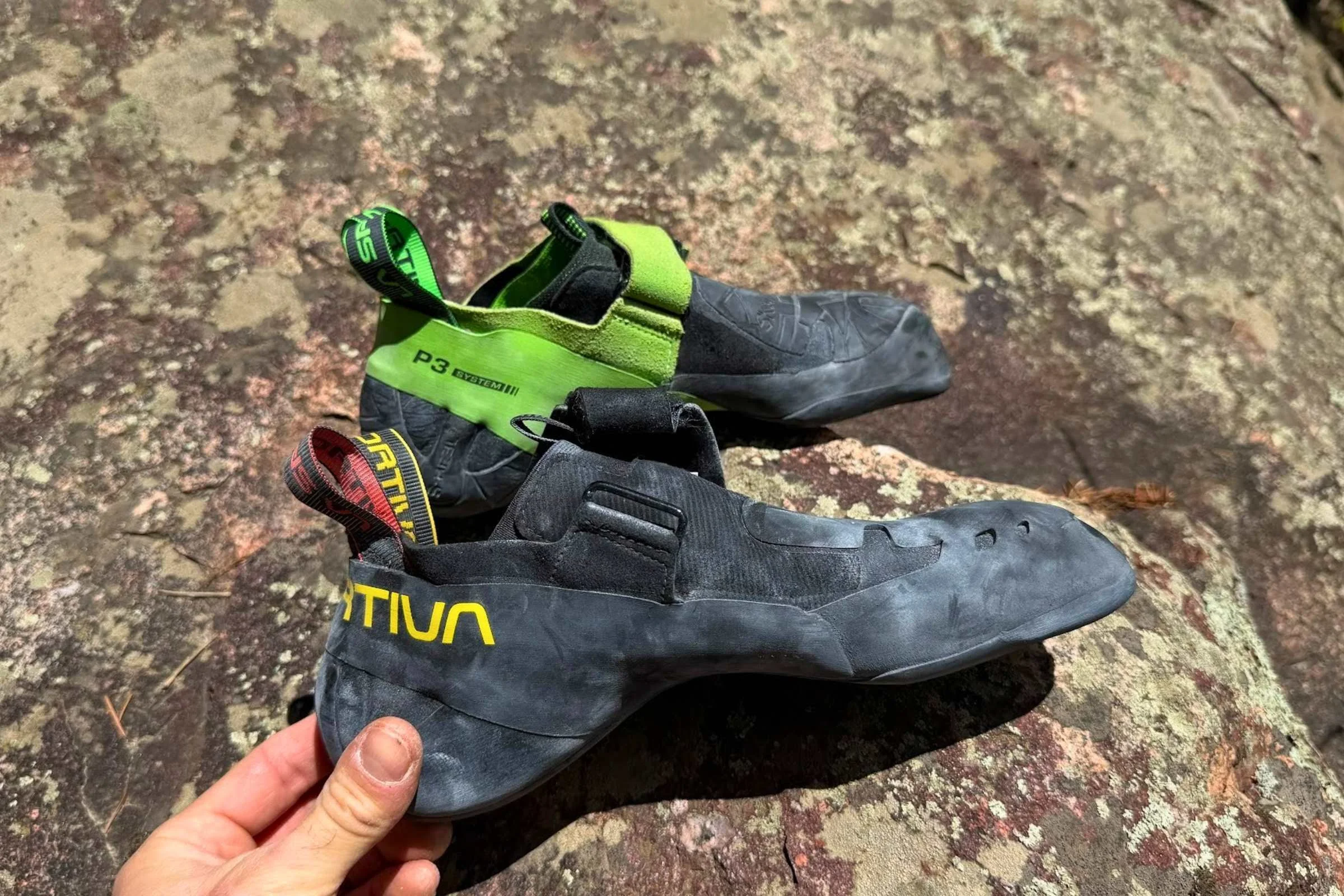 La Sportiva Skwama Lite next to La Sportiva Skwama Vegan