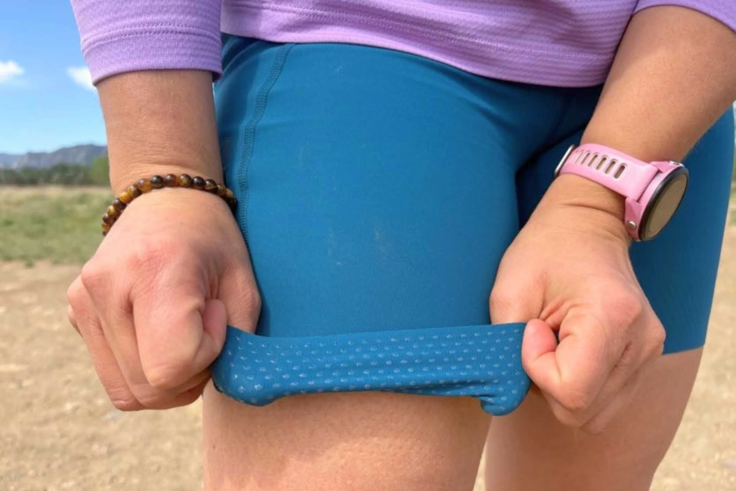 Silicone grippers should be on every pair of tight shorts. These are ample and meant the hems didn’t ride up at all during any run.