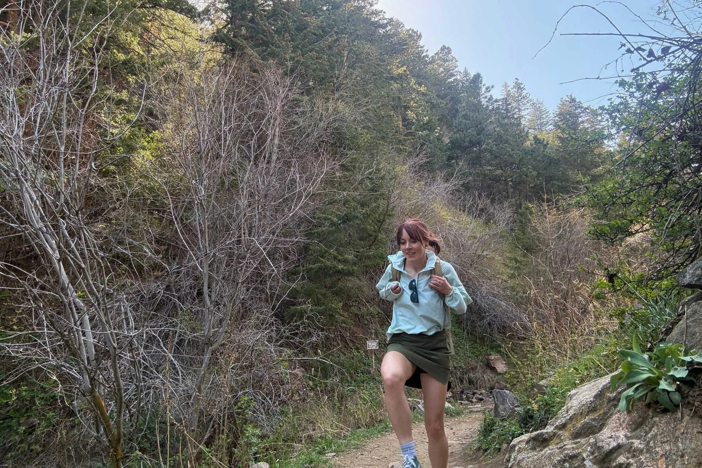 Woman hiking in the Norrona Femund