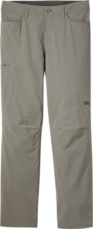 Outdoor Research Ferrosi men's hiking pants in a light grey color