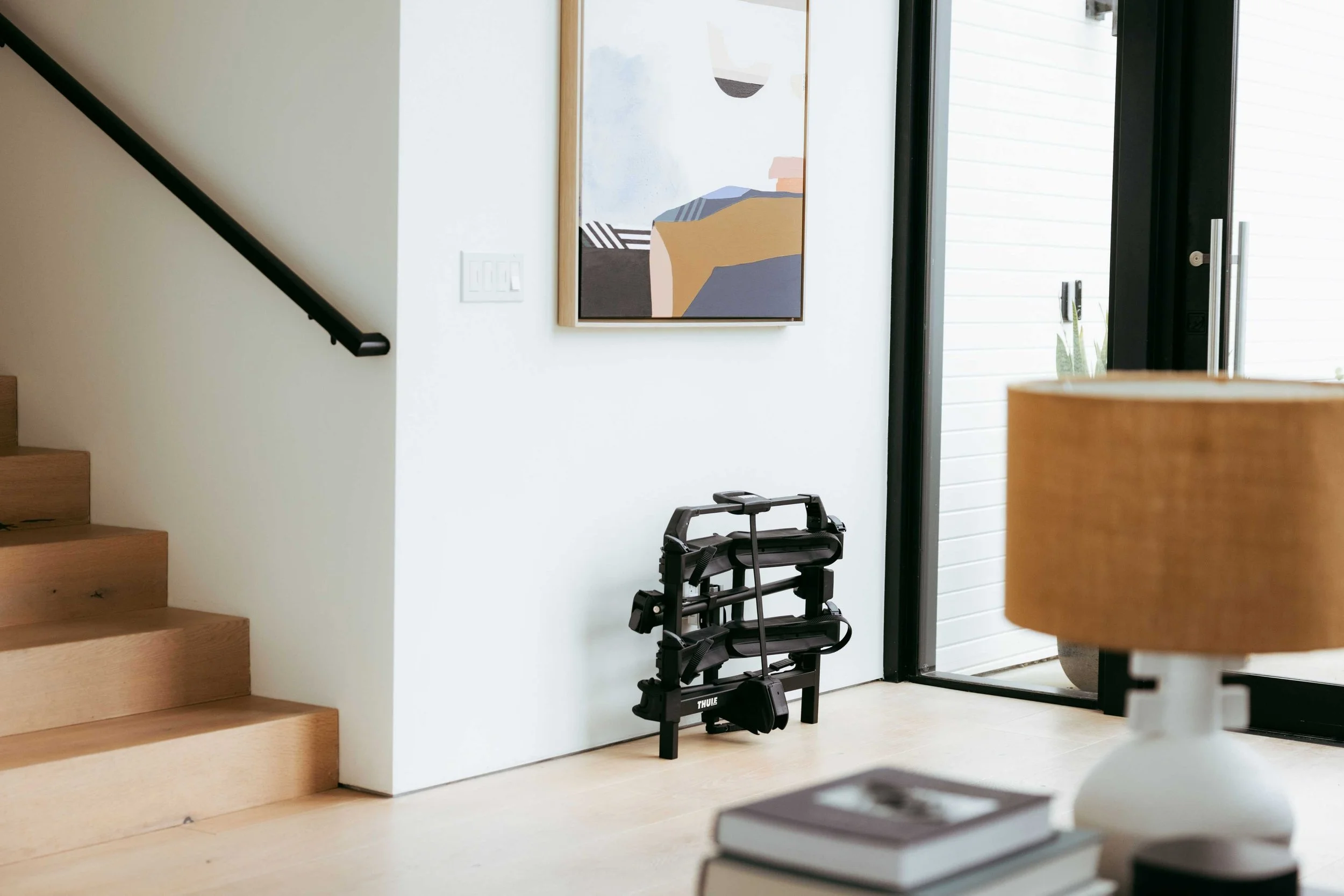 Thule OutPace folded up and in a house.