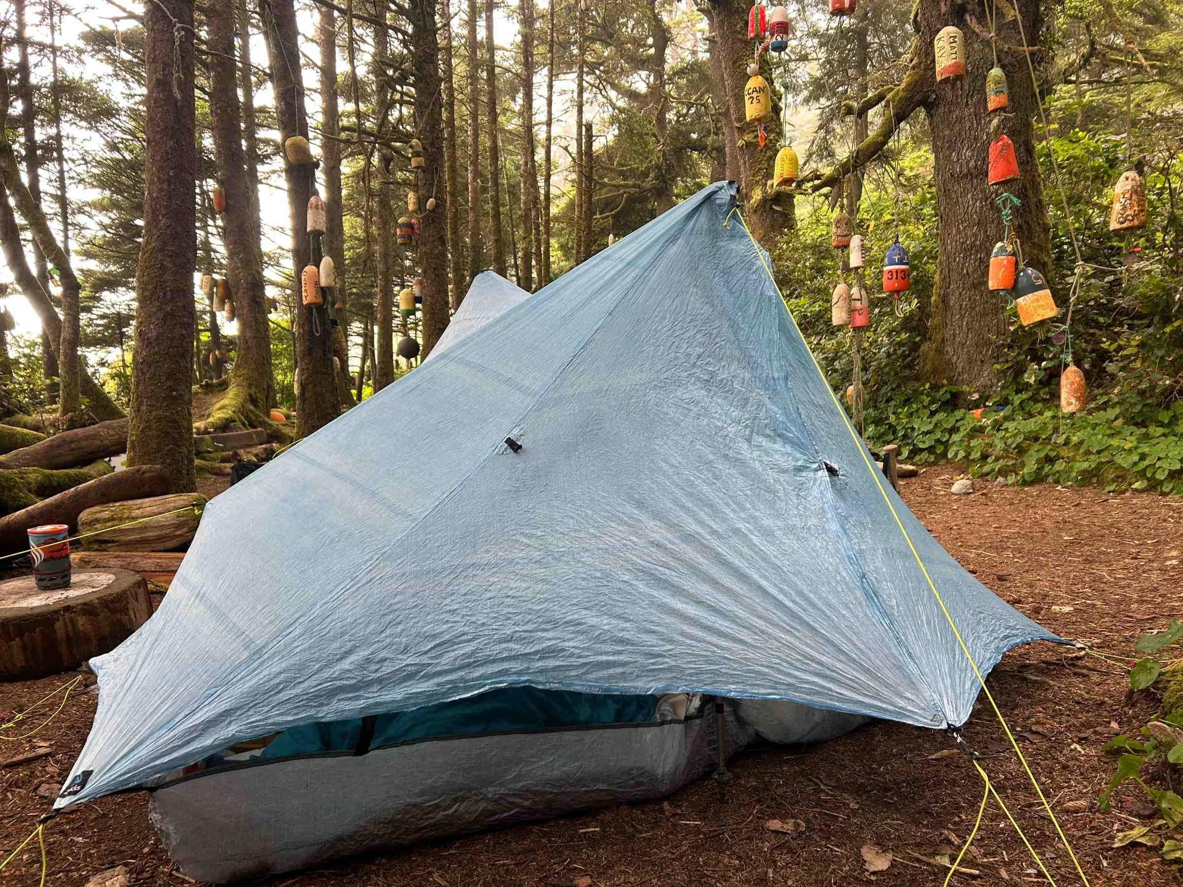 Treeline Review editor Liz Thomas used the Zpacks Duplex on her thru-hike of the West Coast Trail on Vancouver Island, BC, Canada.