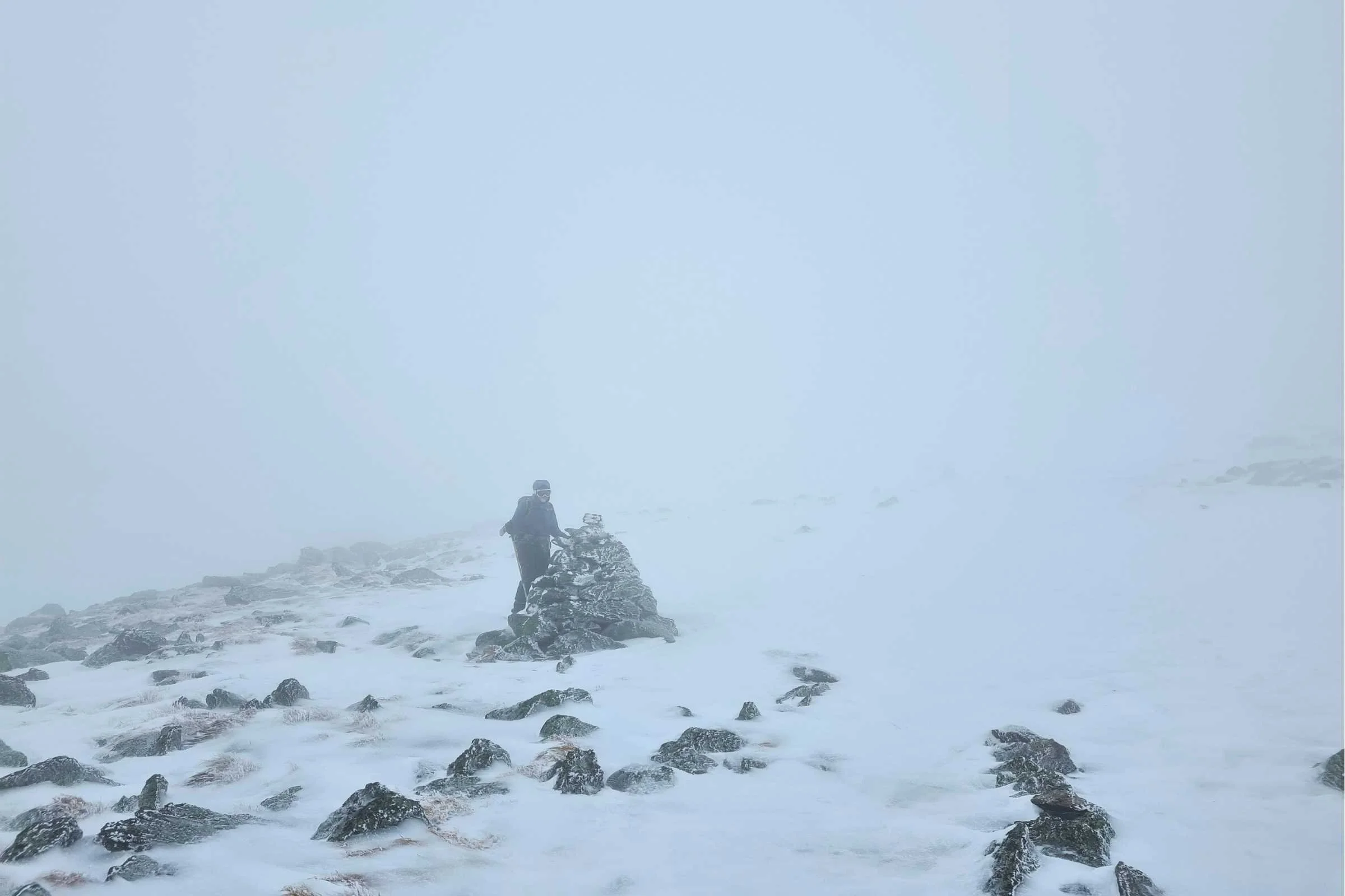 Right before we were hit with a complete white-out and 75+ MPH winds. Photo by Aubri Drake.