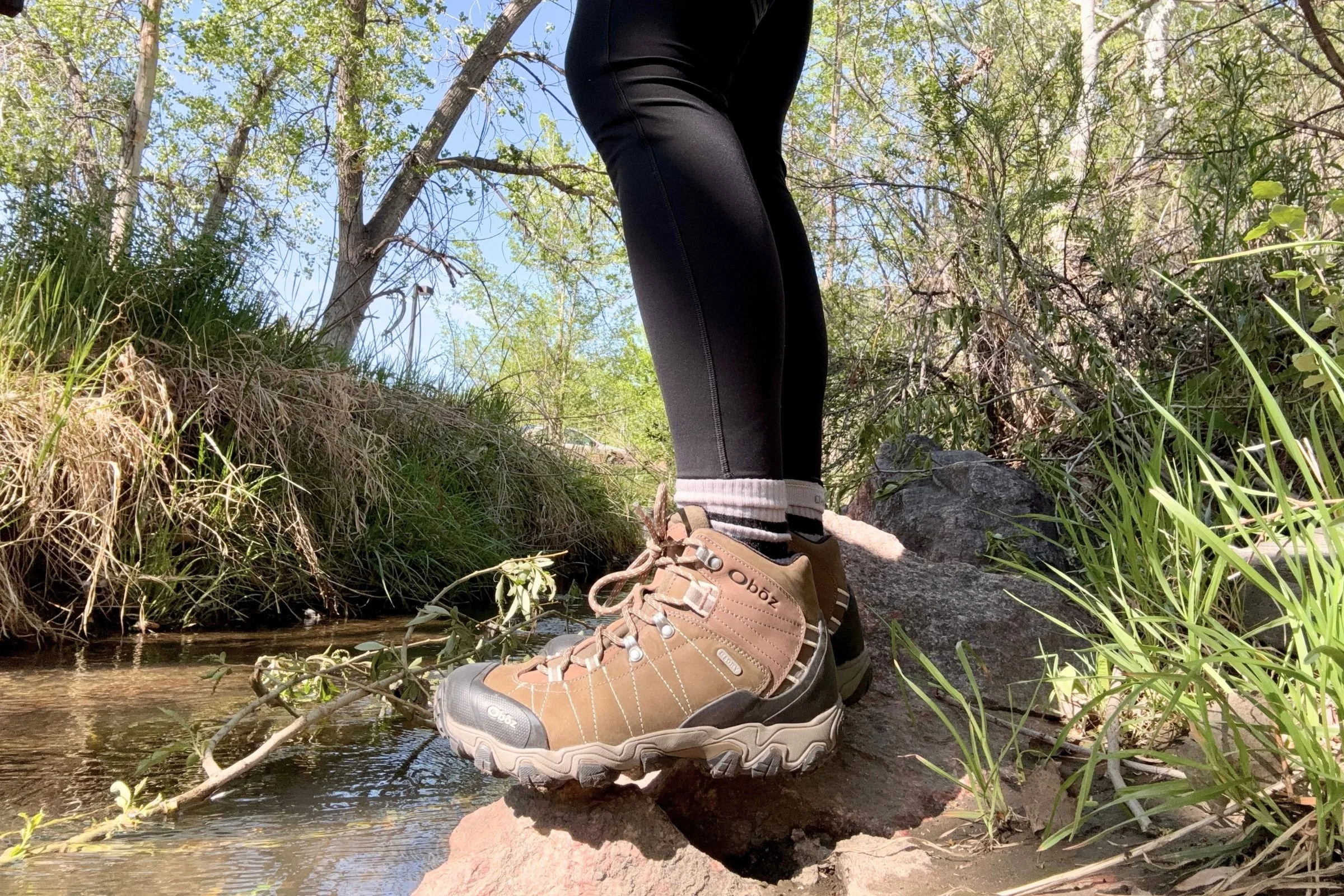 Oboz Bridger boots river walk