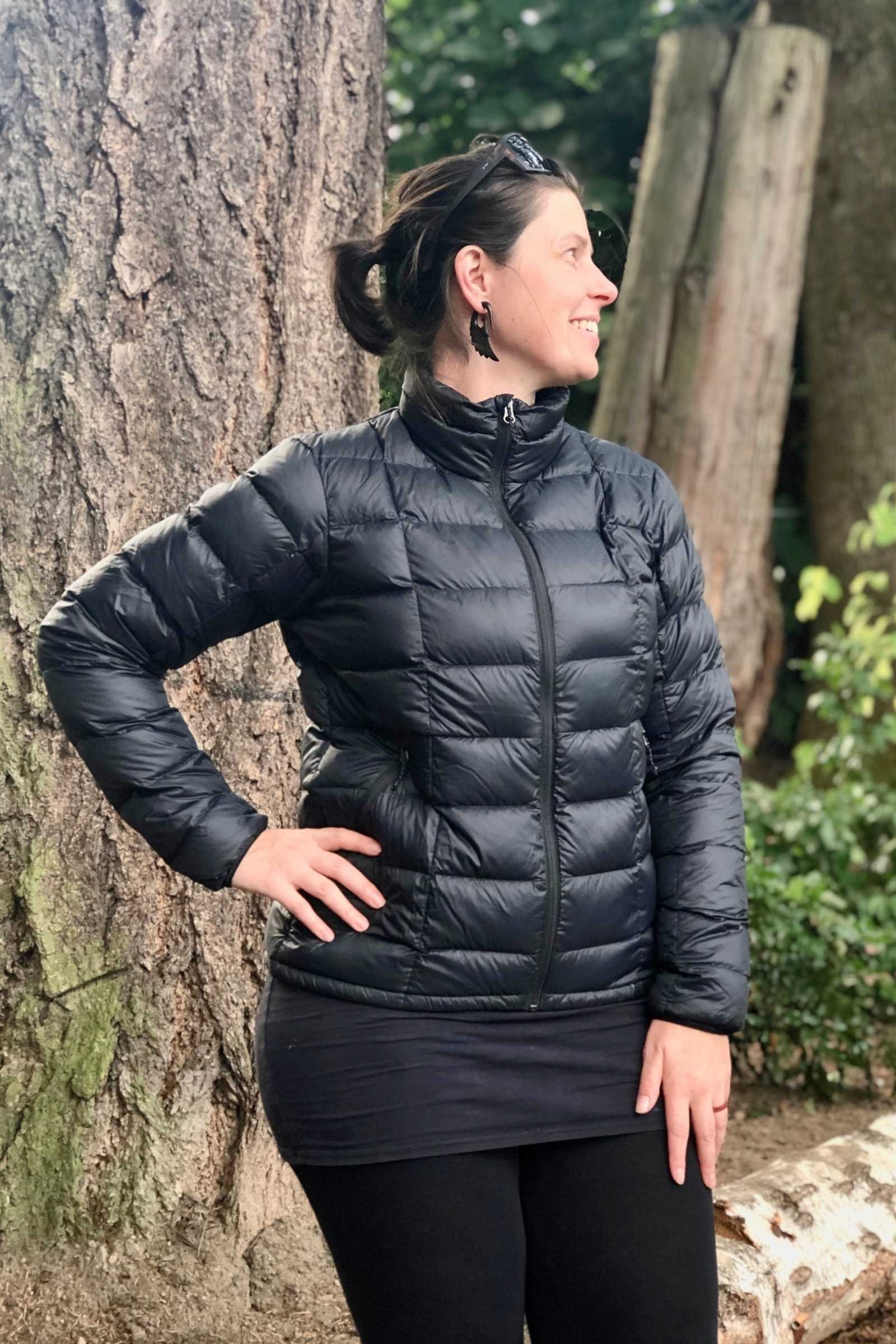 author in REI 650 down jacket