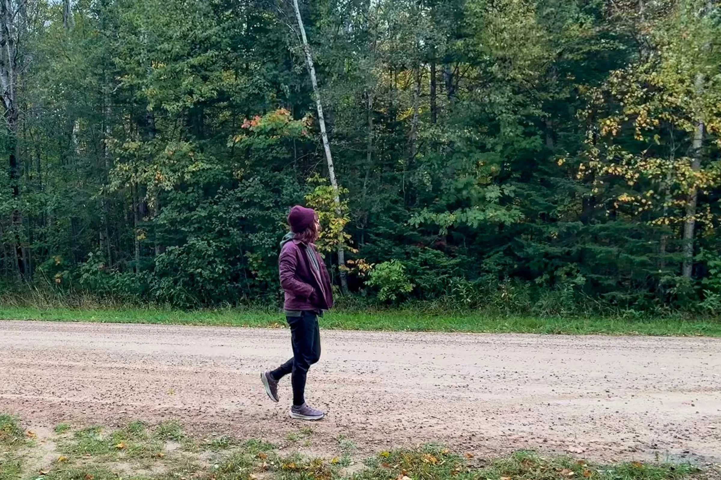 We tested walking shoes on a variety of surfaces, including dirt/gravel roads in the Upper Peninsula of Michigan.