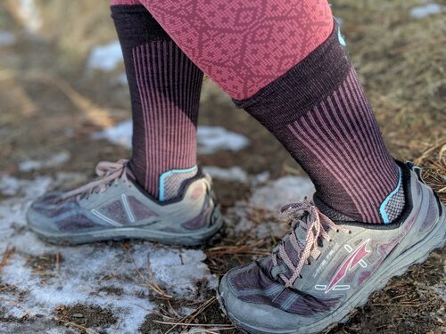 Purple 2 Pack Womens Walking Socks 1000 Mile Trek 