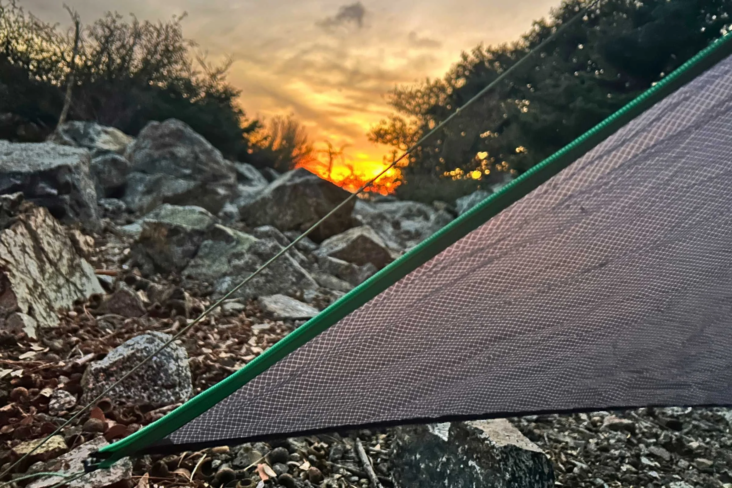 Big Agnes String Ridge VST guyline and stake setup