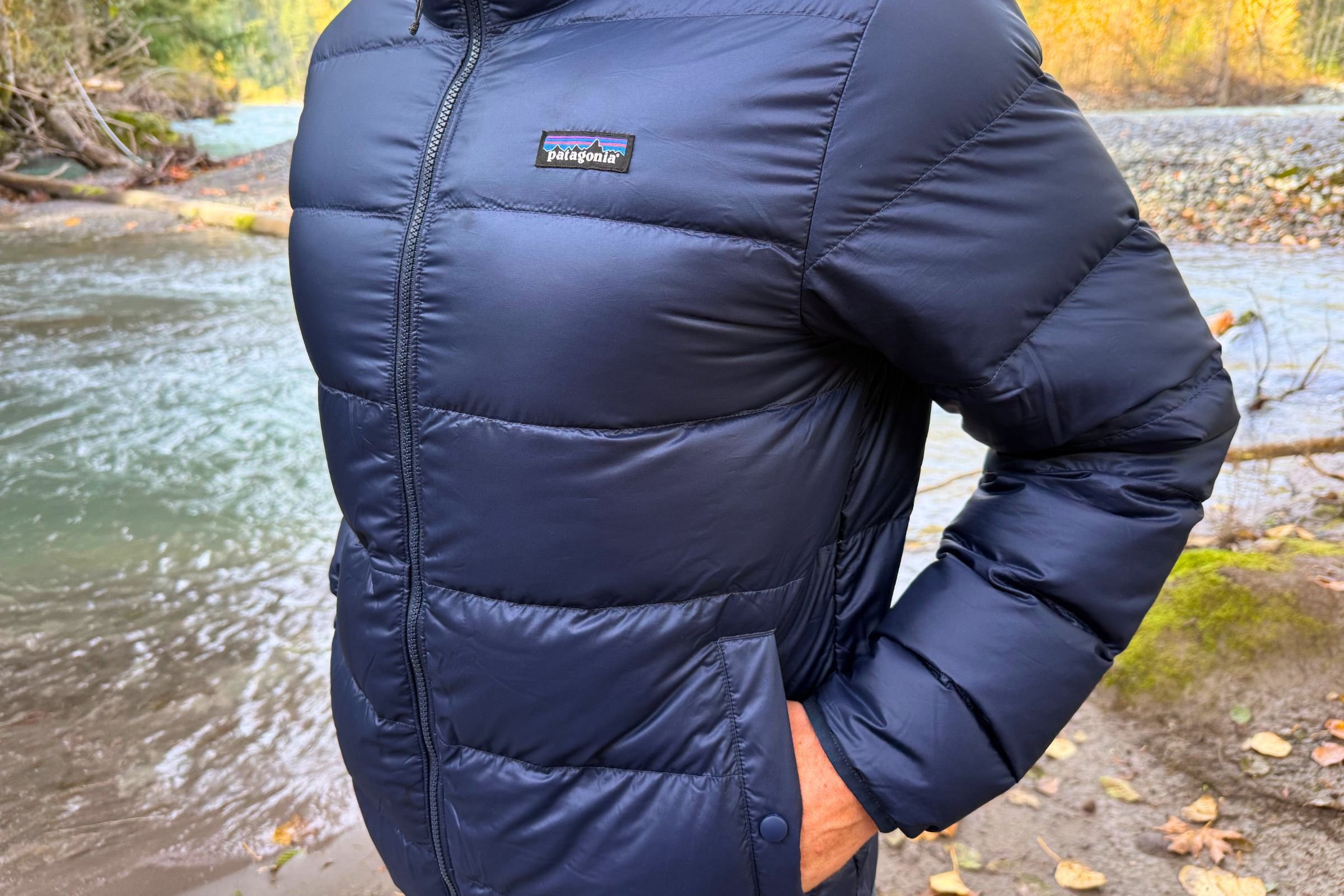 The 700-fill down inner jacket is perfect for crisp fall weather.