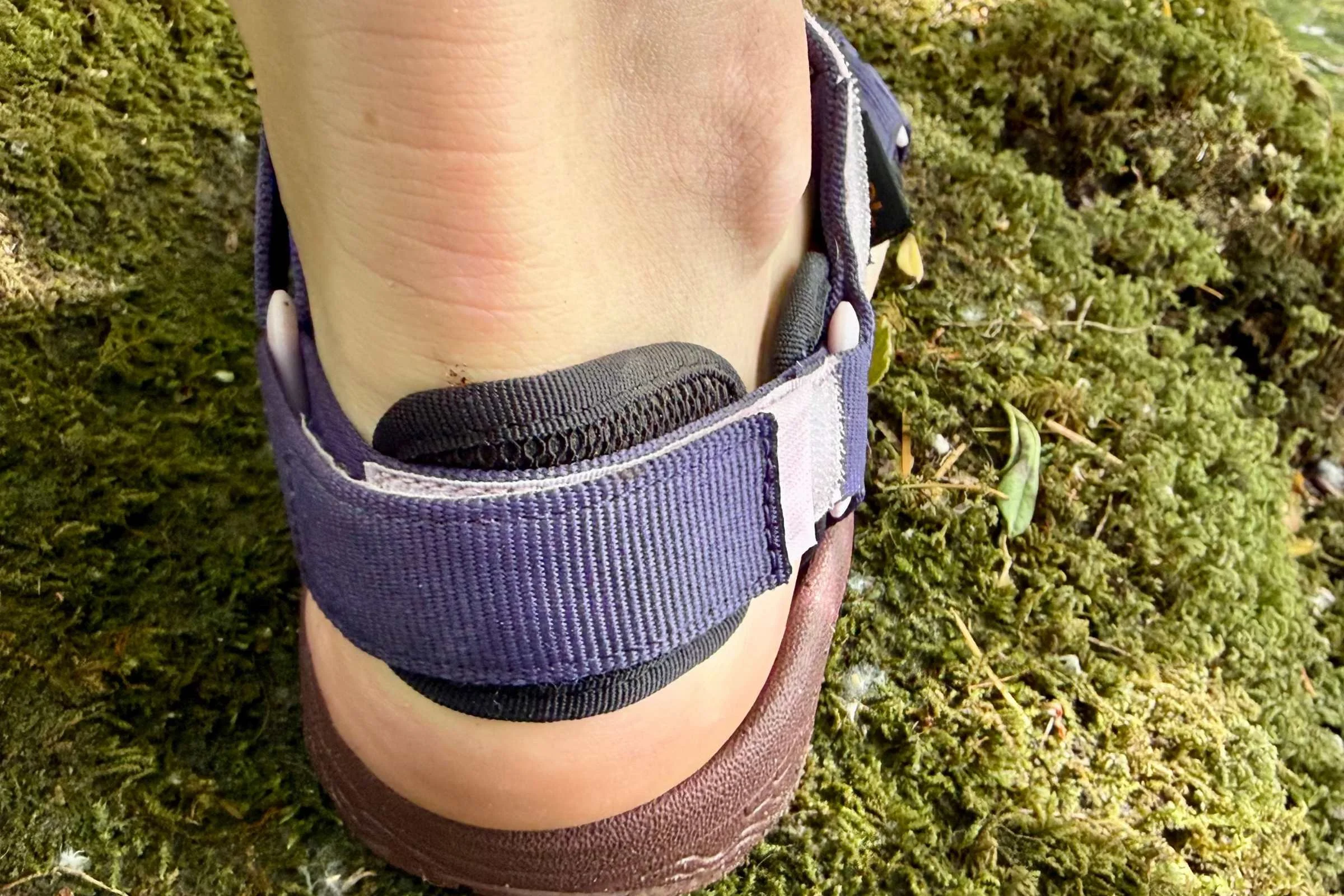 Close-up of heel strap on a Teva Hydratrek sandal