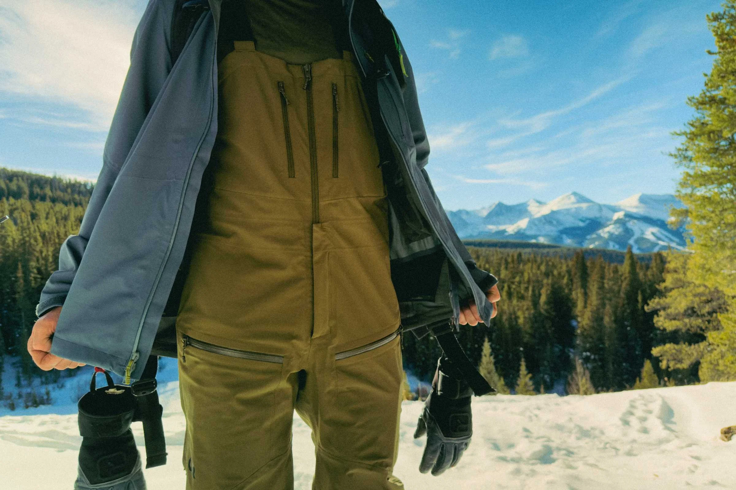 The Cloudchaser jacket and bibs work well together as a system. Photo credit: Jacob Callaghan