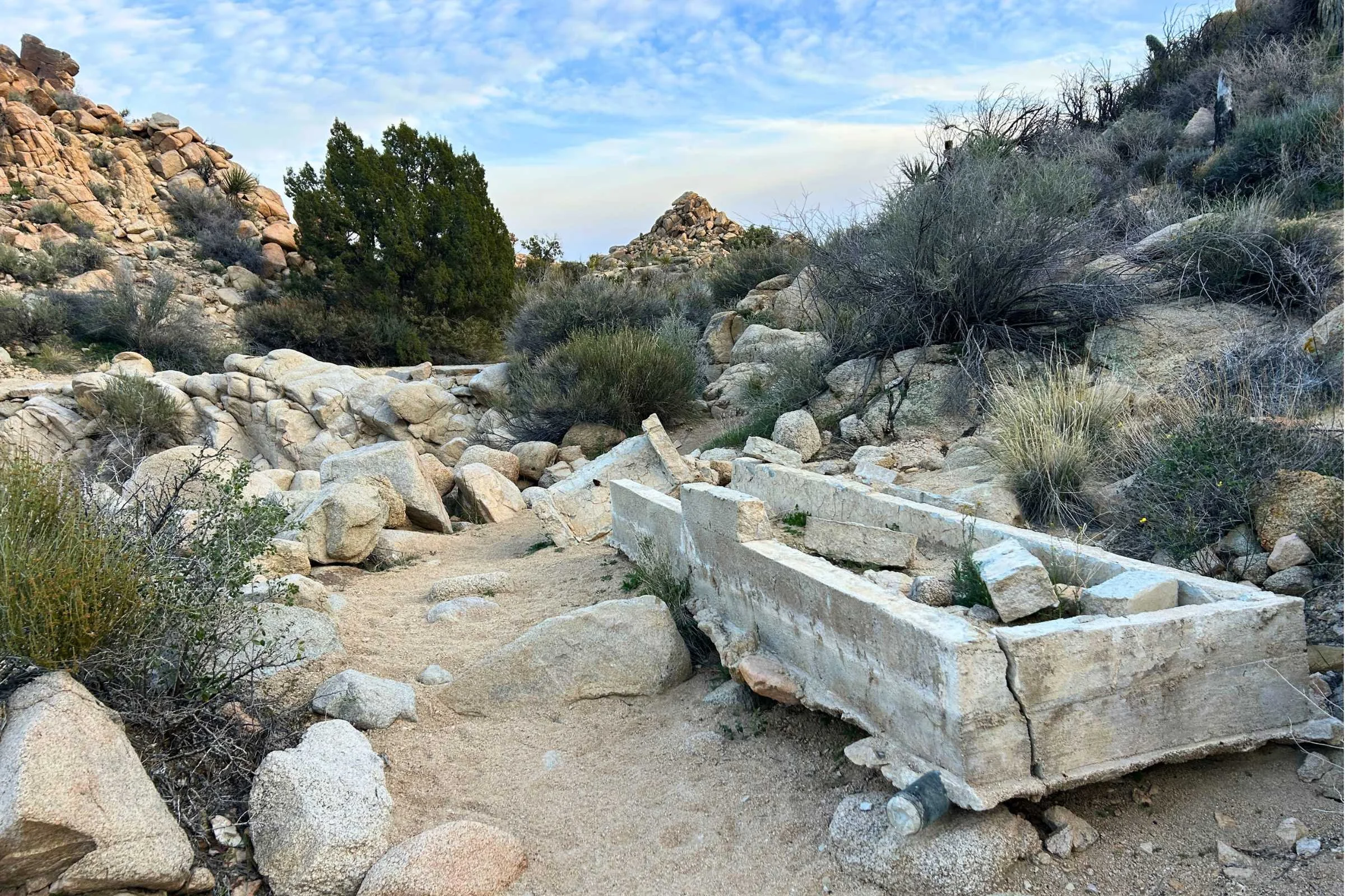 There may have been reliable water here 100 years ago but the climate has changed, the water table has lowered, and gathering water from natural sources in the park isn't allowed anyway.