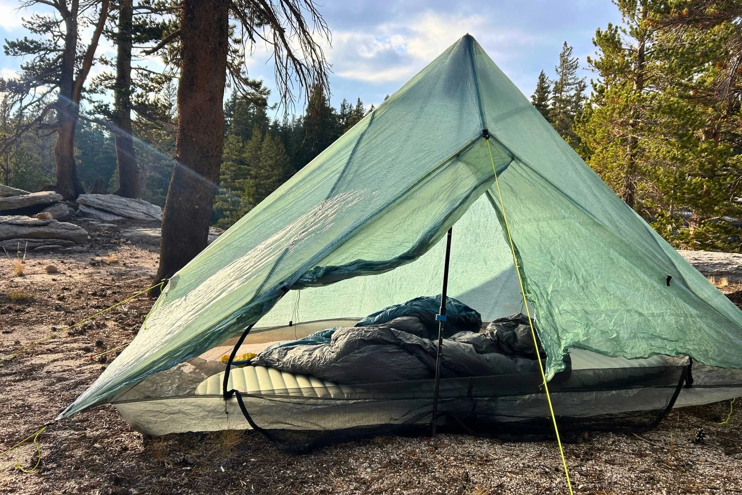 Zpacks Plex Solo setup in the Sierra