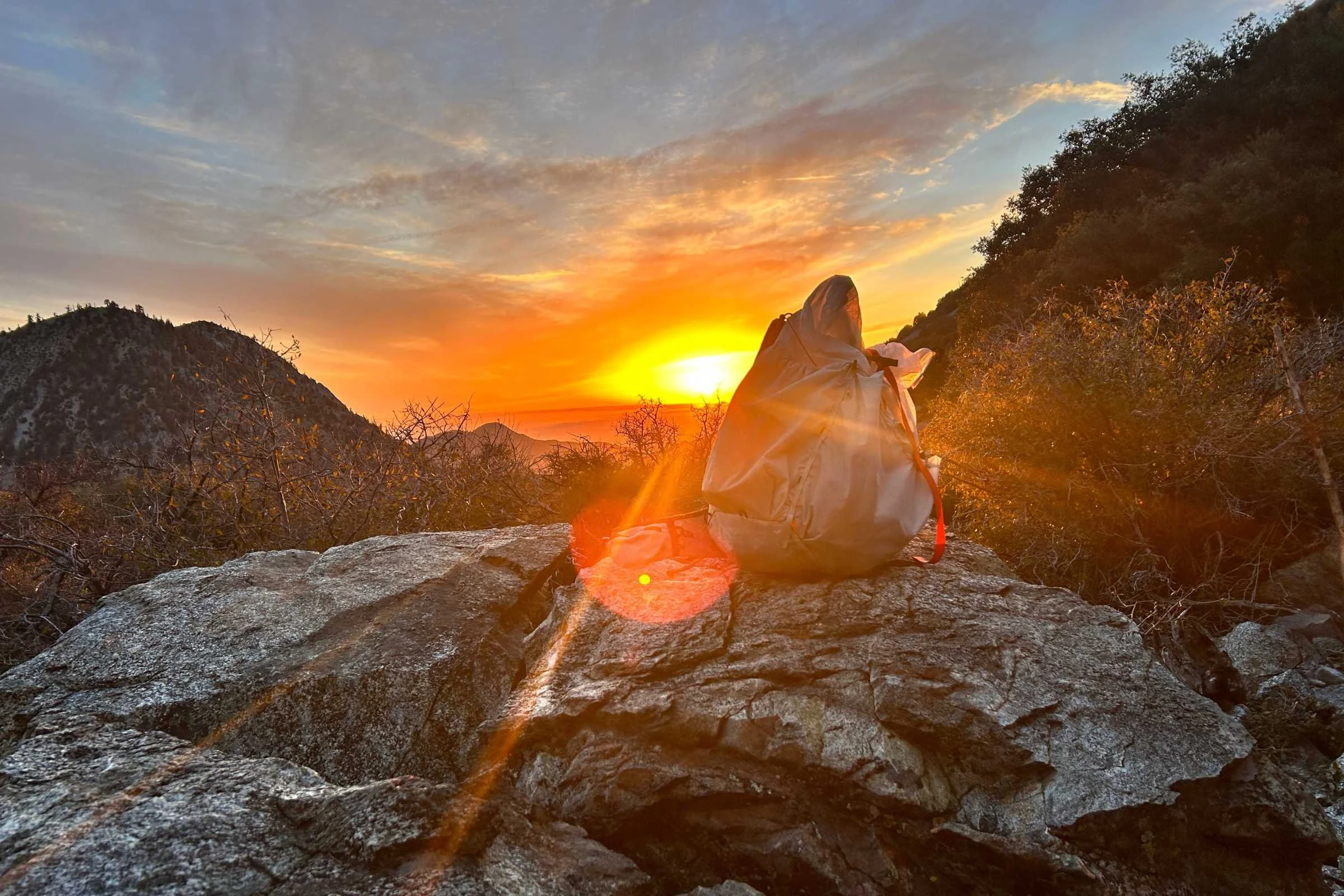the mountain hardewar aluula alakazam sitting on rocks with sunset in the background