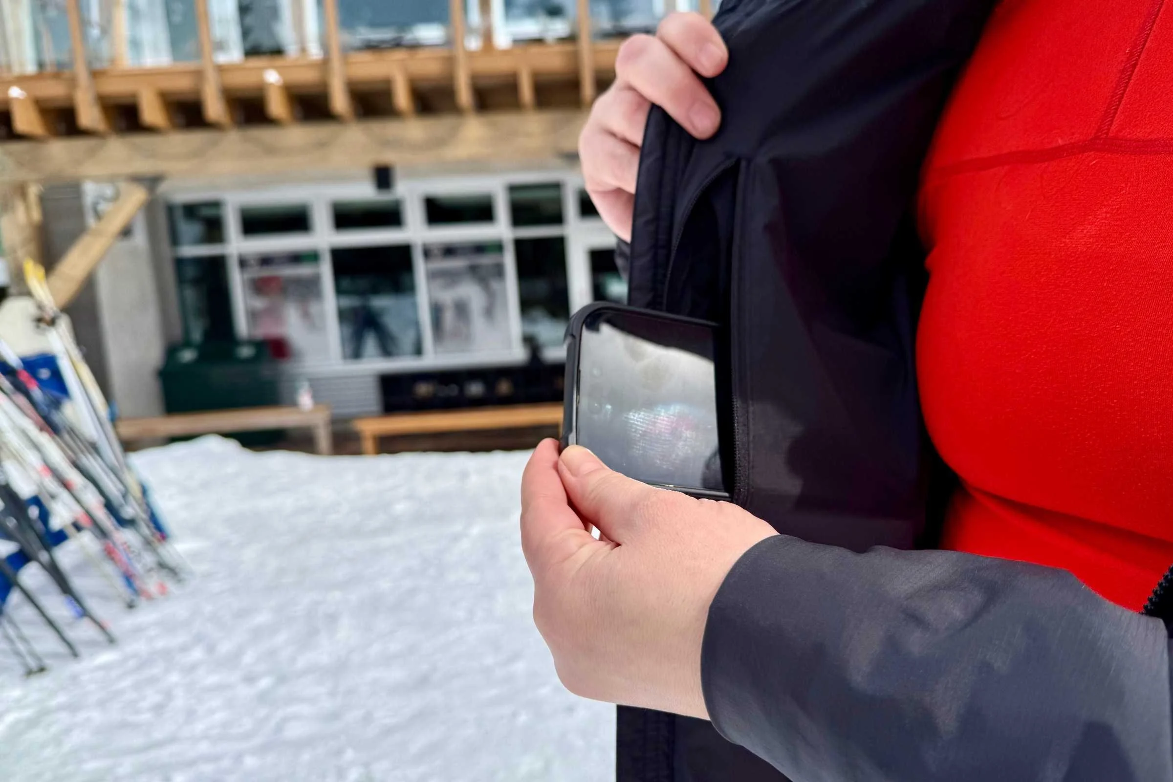 The internal pocket is the right size for phone storage. Photo by Steve Redmond.