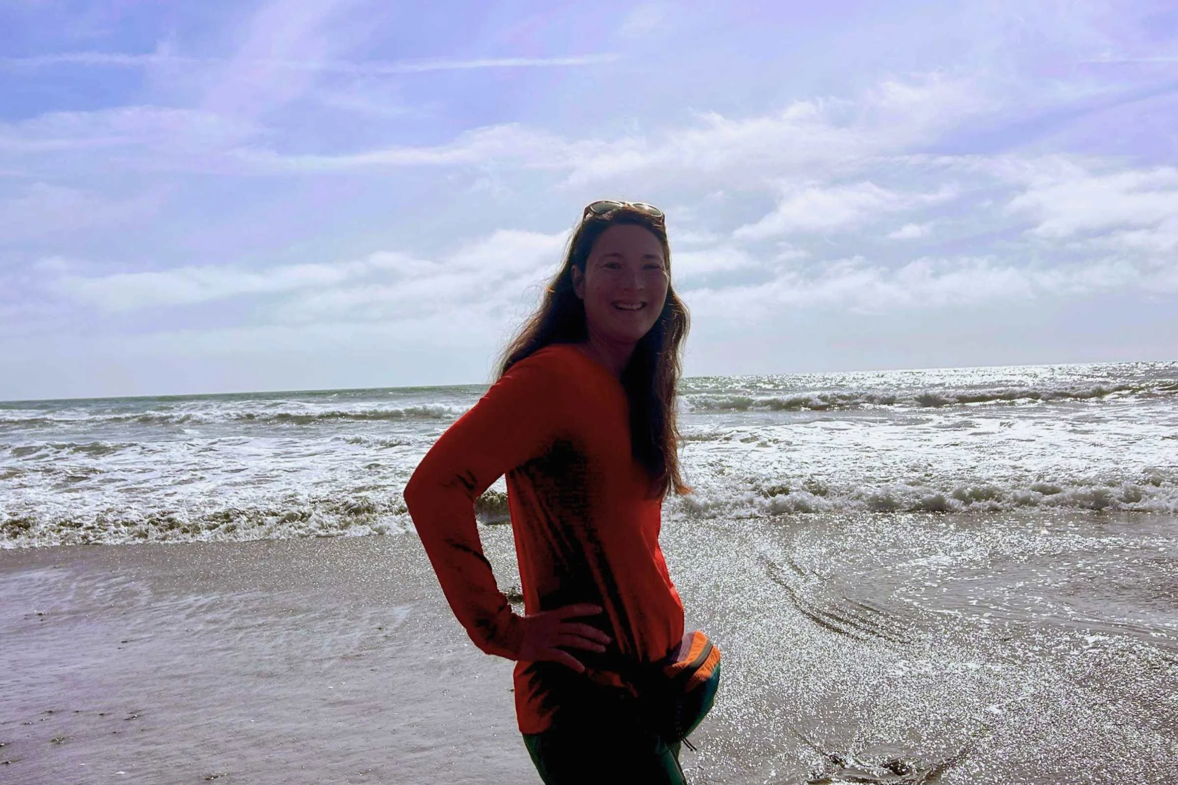 I tested the Title Nine Upland Long Sleeve sun shirt on day-after-day beach days during a road trip down Highway 1 along the California Coast.