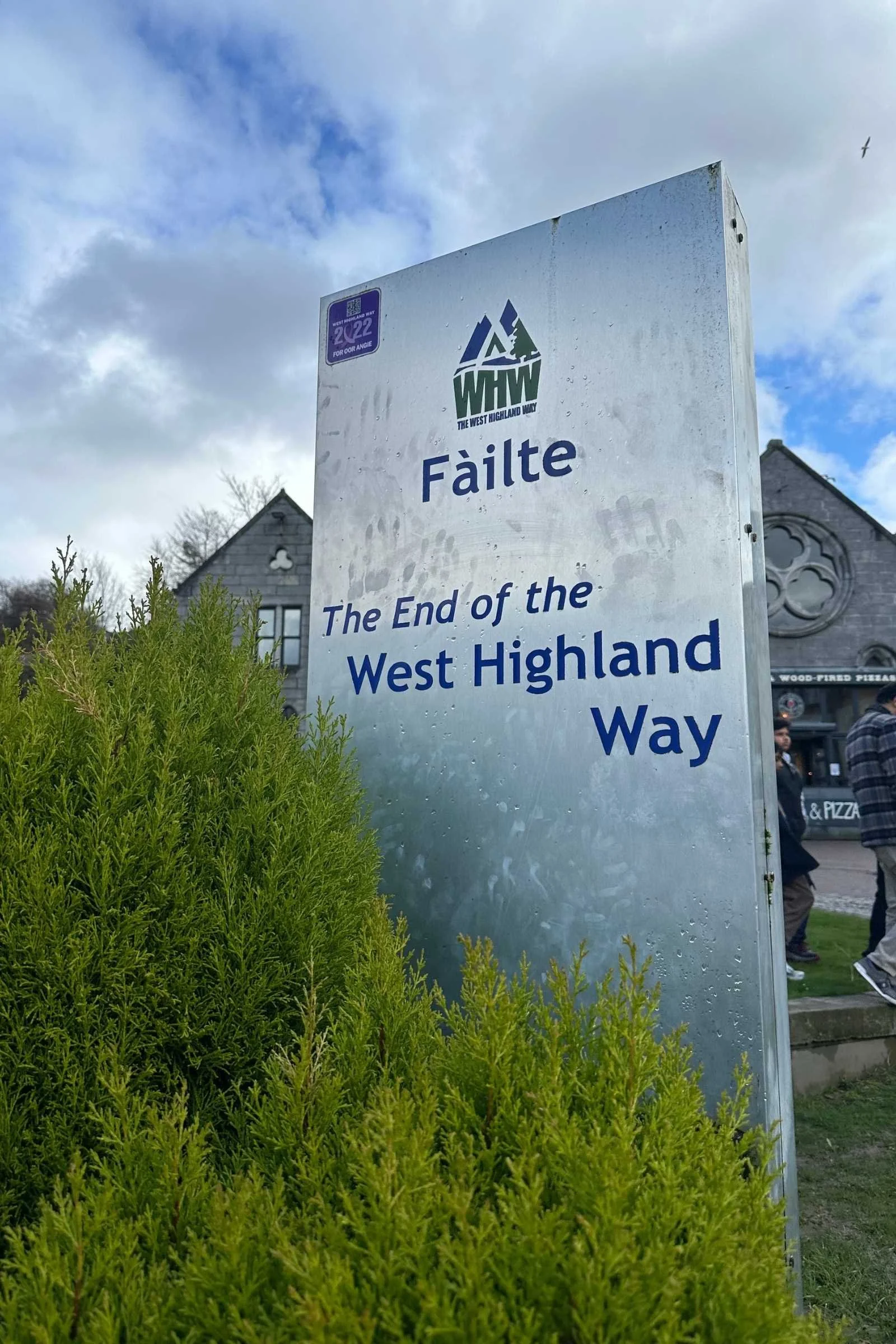 West Highland Way WTG Day 7 current terminus Fort William
