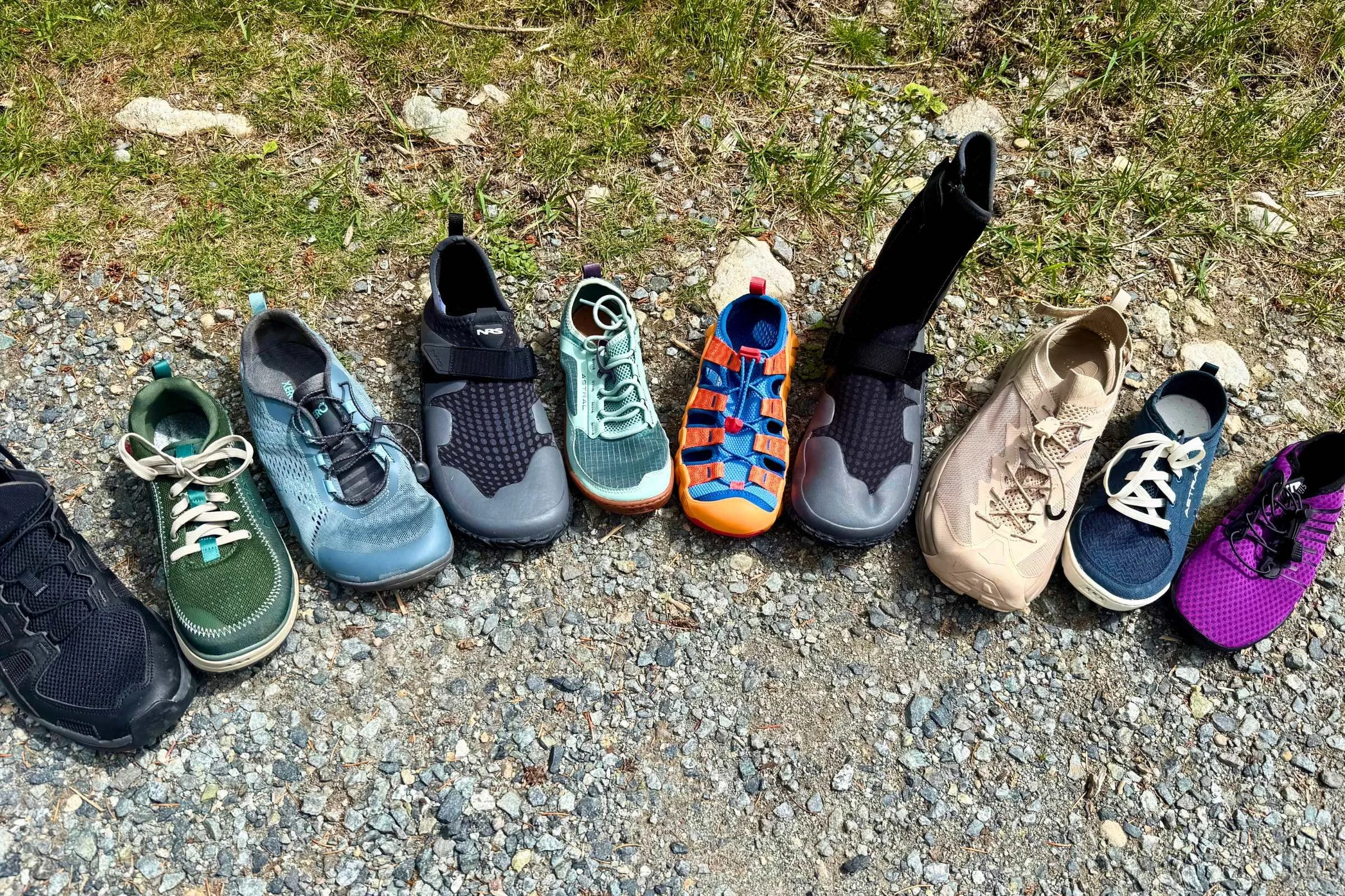 Just a selection of some of the men’s water shoes we tested.