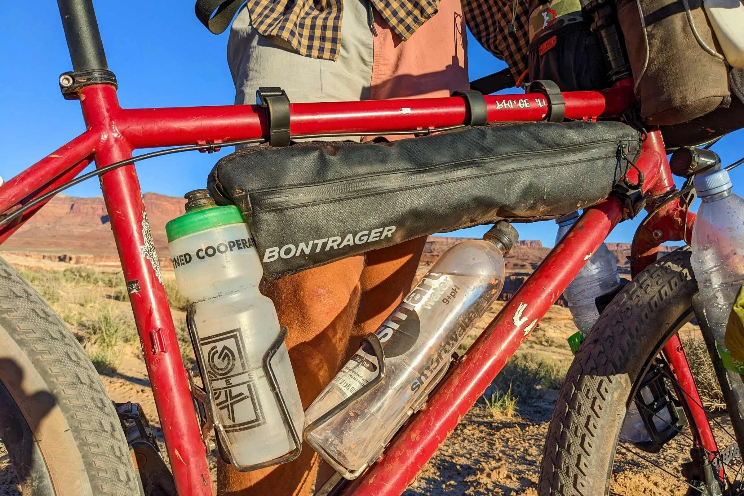 Bontrager Adventure Boss Bike Frame Bag Loaded On Bike