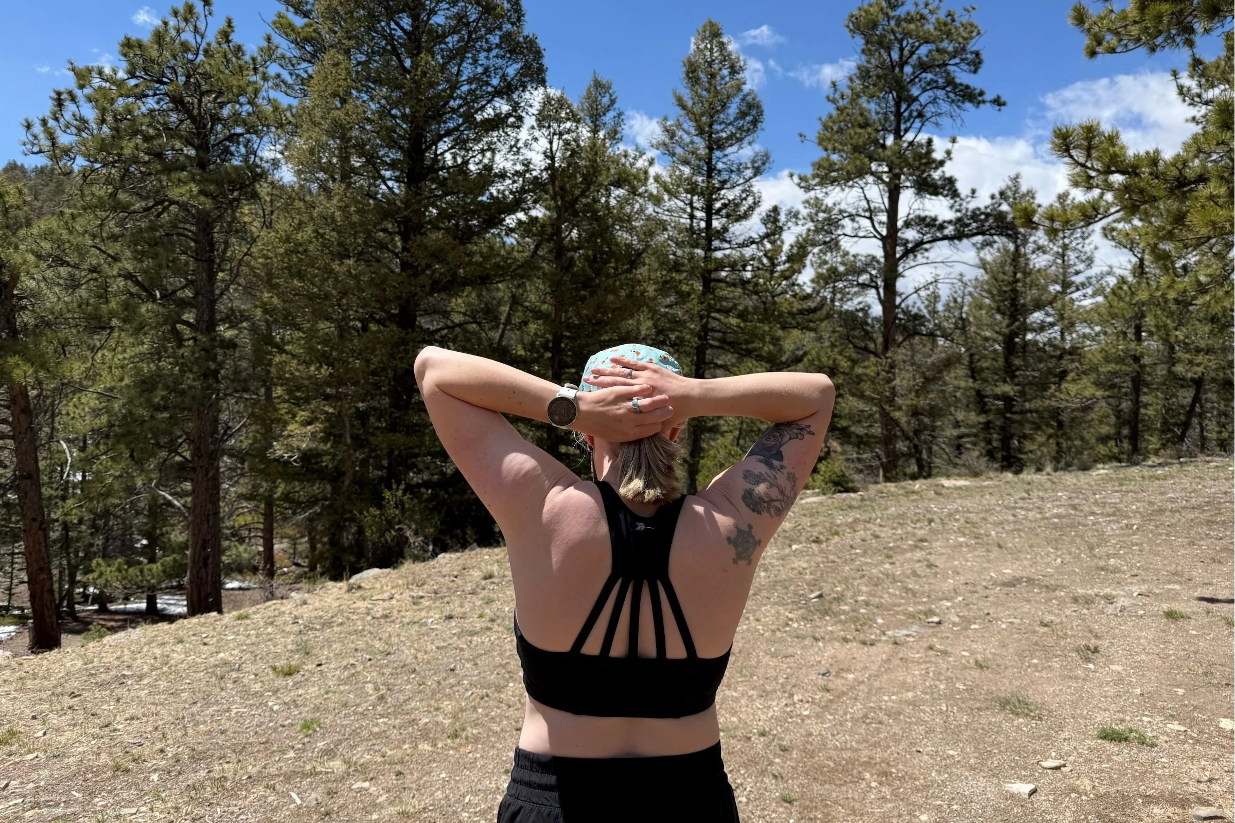 Some sports bras have fun, strappy backs, like the Oiselle Open Lane, though that style detail often means a sacrifice in support to some extent.