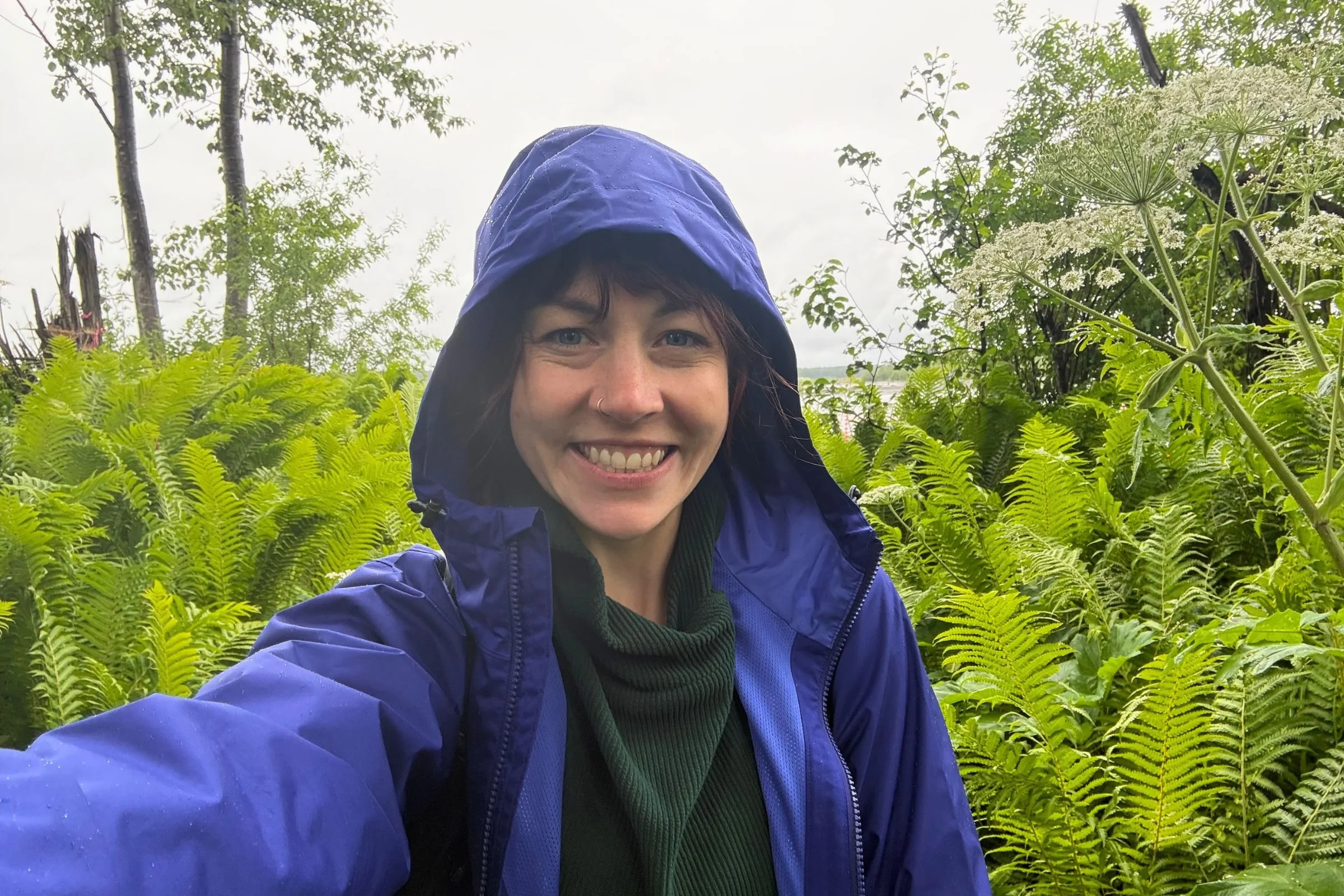 Testing the REI Co-op Trailmade Rain Jacket on a rainy day hike
