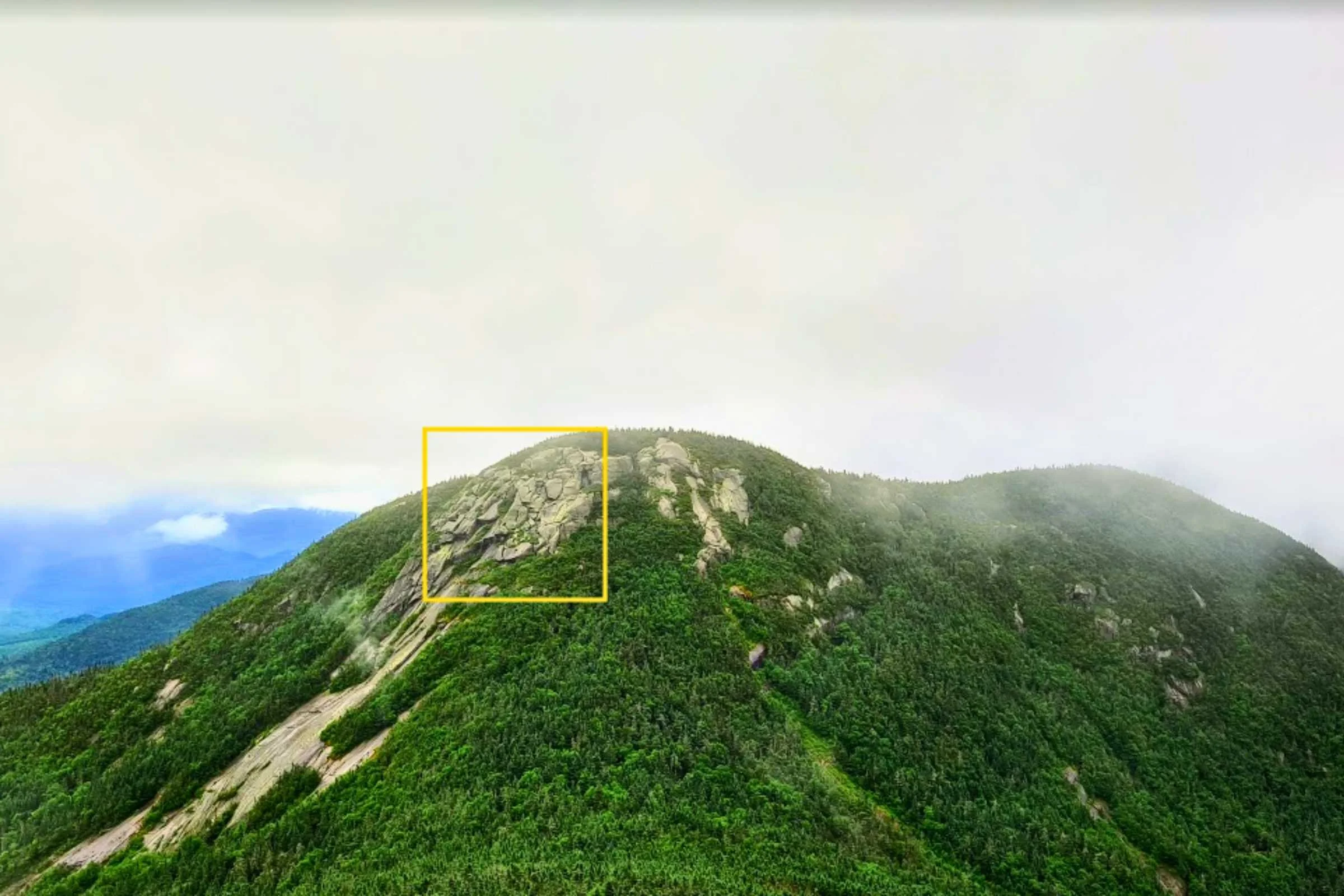 The Saddleback Cliffs are located here, on the upper left side of Saddleback. Photo by Aubri Drake.
