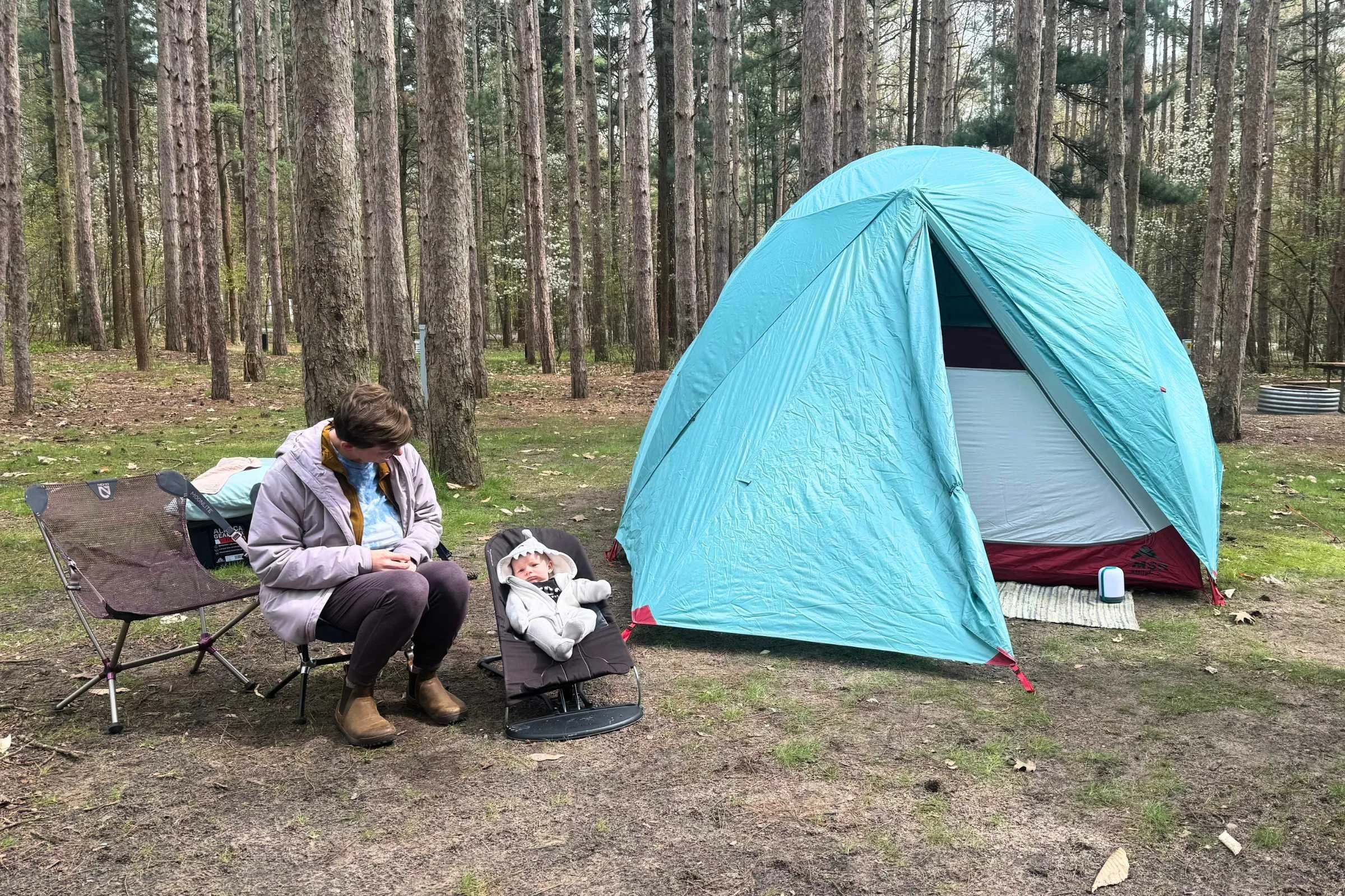 Camping with a young child is totally doable with the right family camping gear. Photo courtesy Erica Zazo