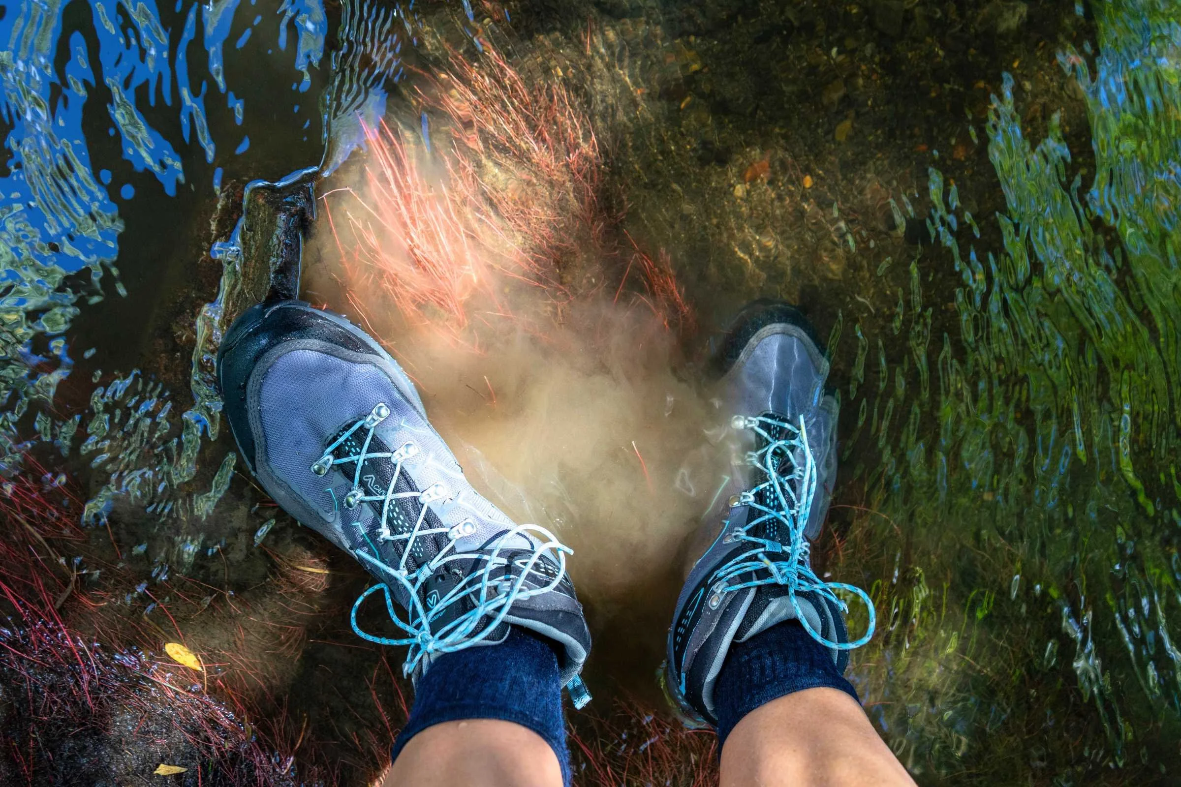 Asolo Acadia Boots submerged in creek