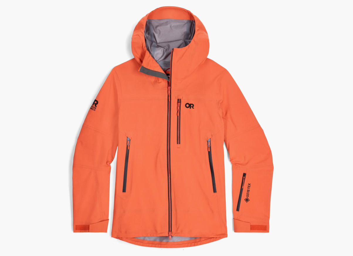 orange outdoor research hemispheres team women's jacket