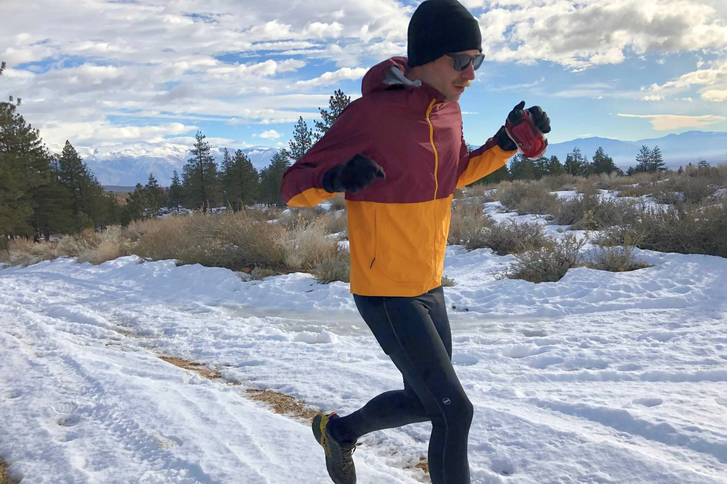 Rain jackets like the Janji Rainrunner can also be used for warmth when wind shells may not be enough, or there’s a chance of rain in the forecast. Photo by Sasha Hashemipour