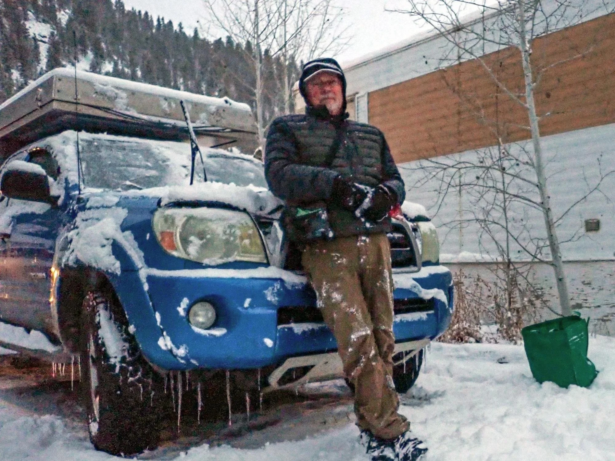 Treeline Review writer Dean Krakel needs winter pants 5 months out of the year at his home in Crested Butte, Colorado.