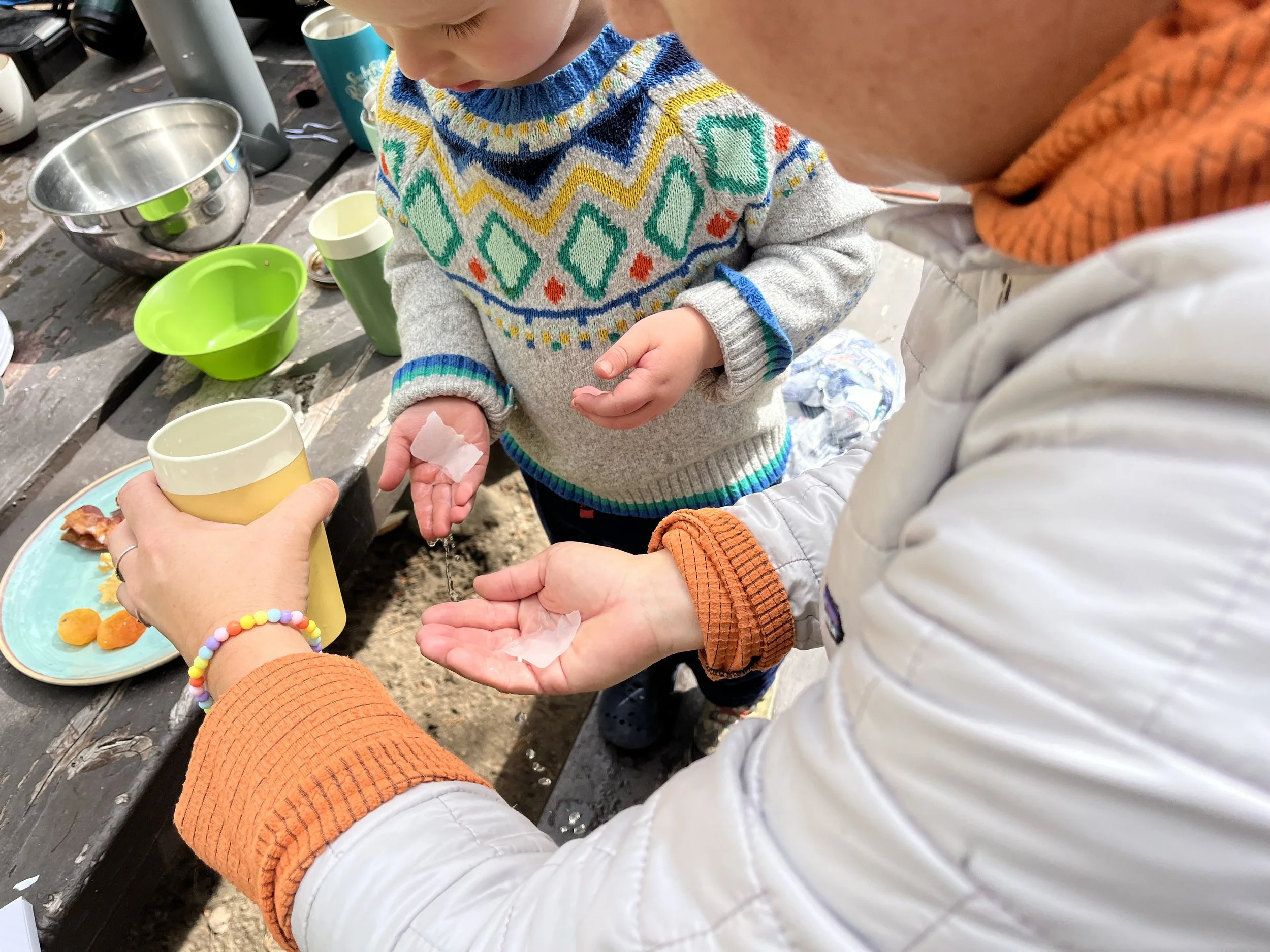 using soap sheets to wash hands at camp