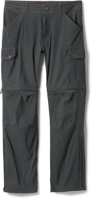 The Kuhl Renegade Cargo Convertible Hiking Pants in dark grey color