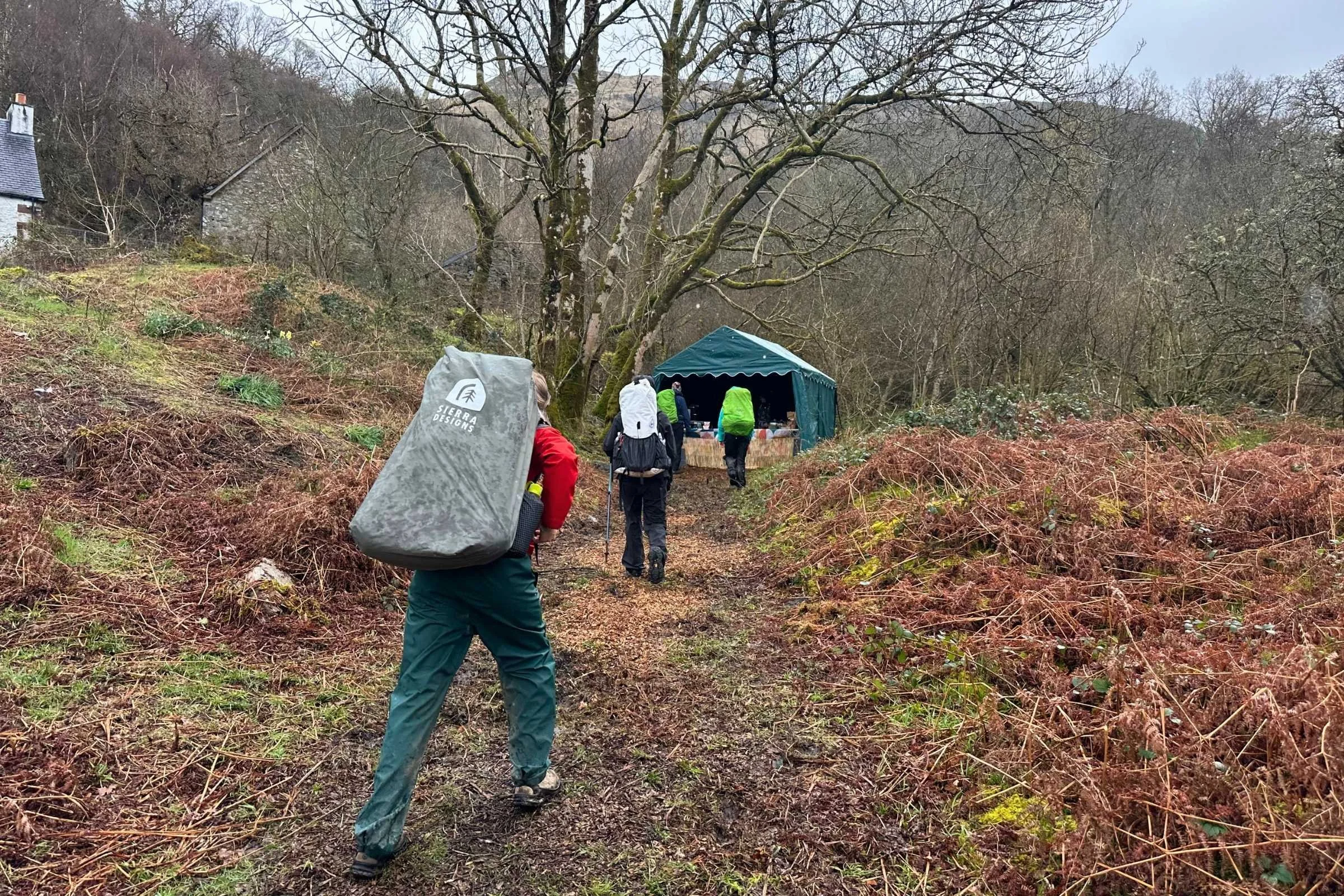 West Highland Way WTG Day 3 surprise trailside tent cafe