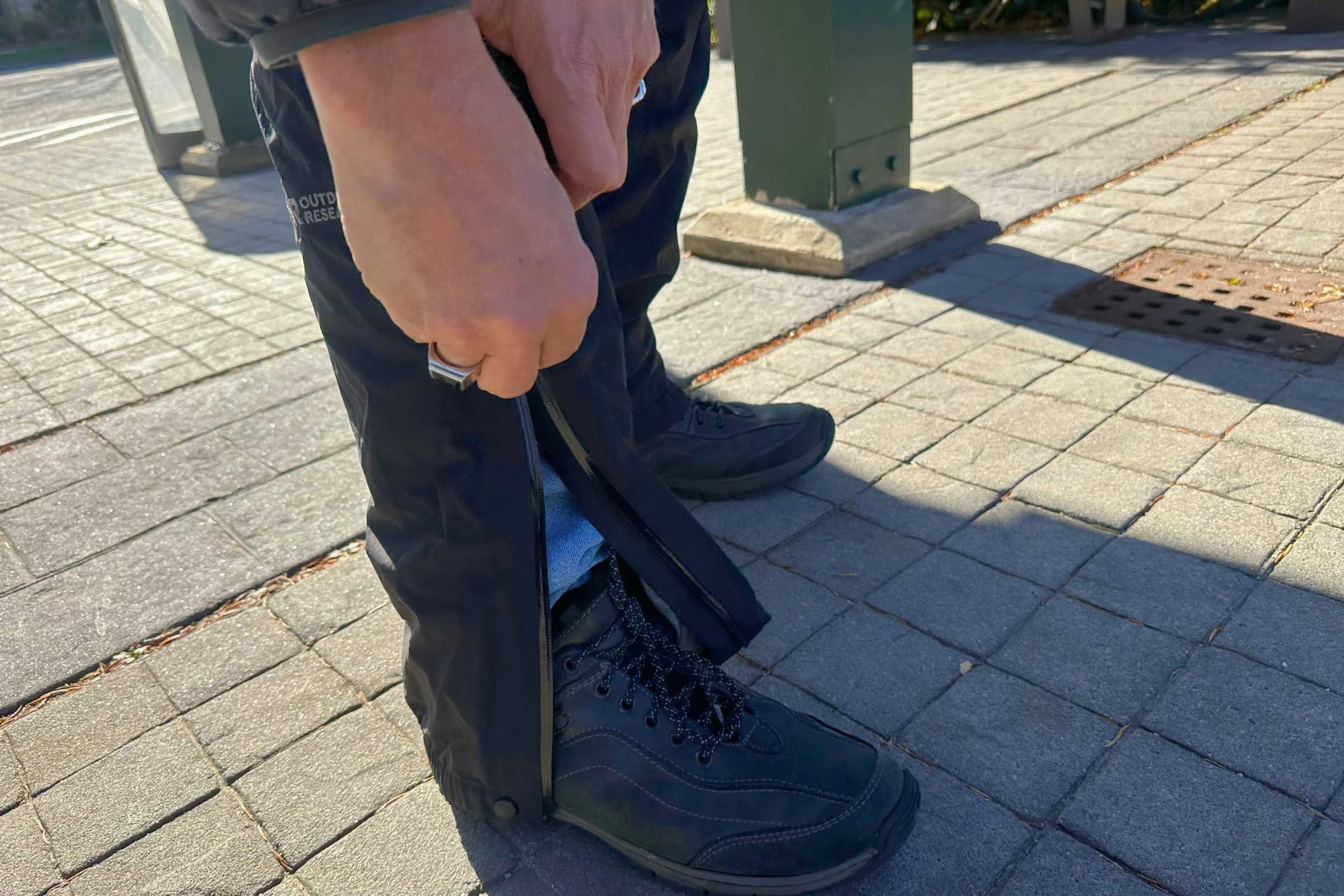 Ankle zipper of Outdoor Research Foray 3L rain pants