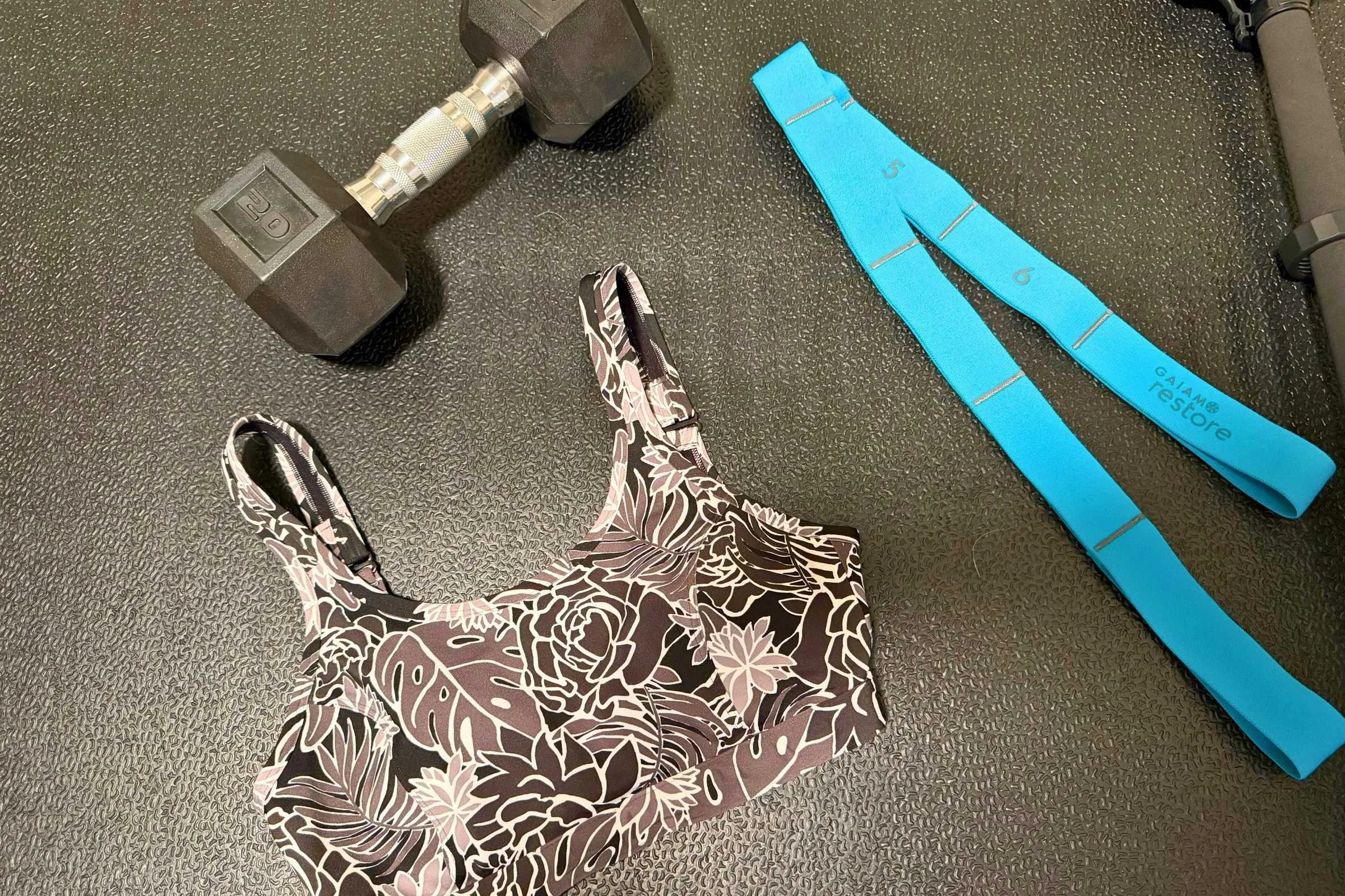 We tested the Title Nine Tech Athena 2.0 sports bra while strength training and also for yoga. Photo by Mary Murphy.