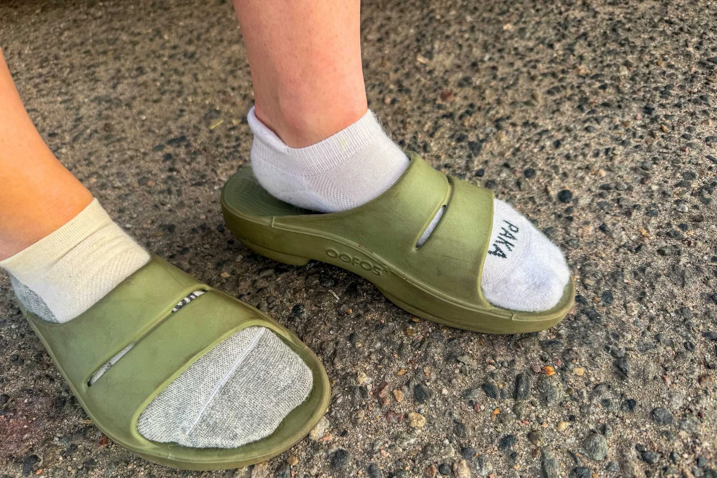 The OOahh slides are lightweight and highly plush, making them great for recovery.