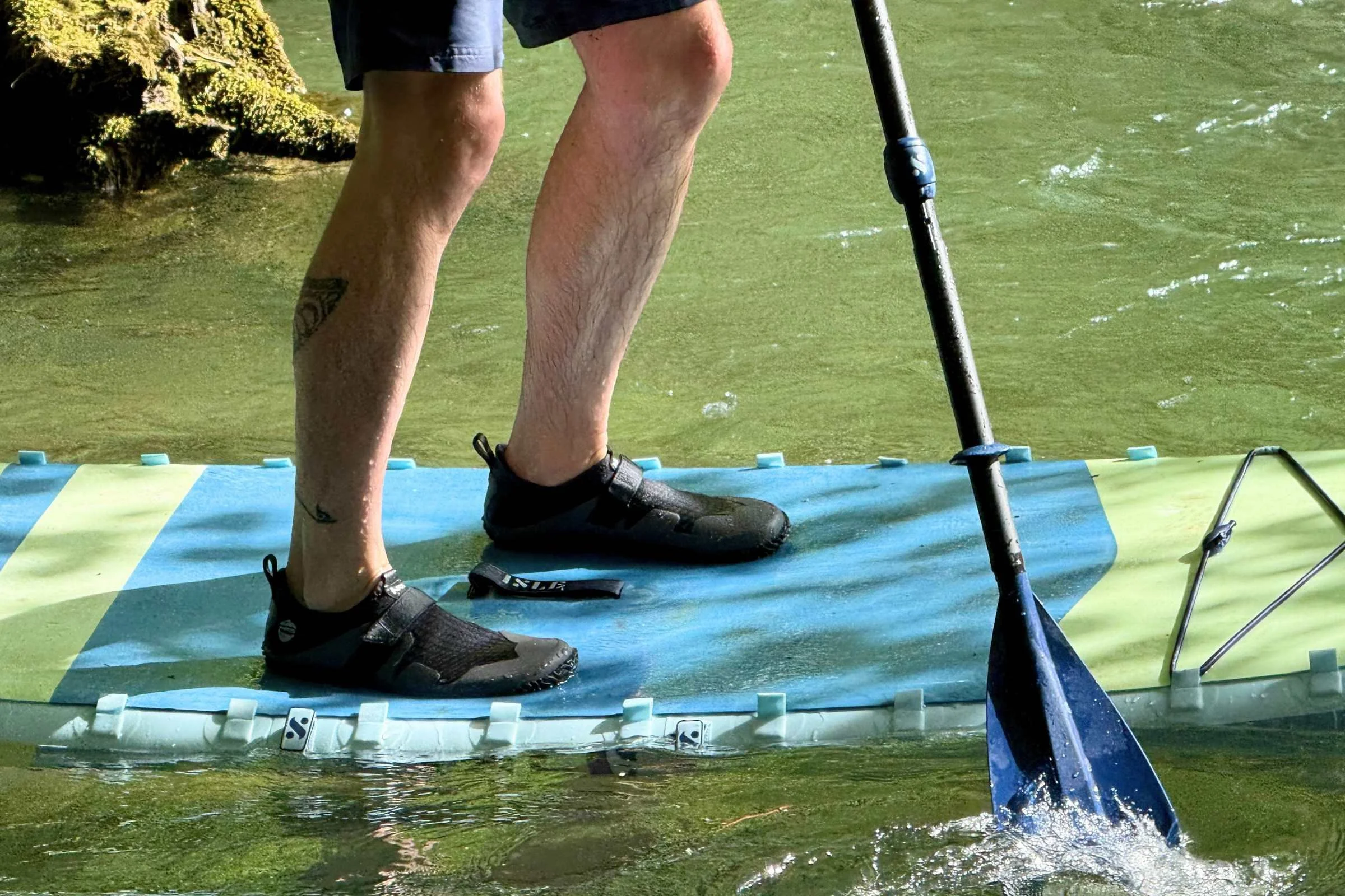 Testing the NRS Kicker Wetshoe out on a SUP