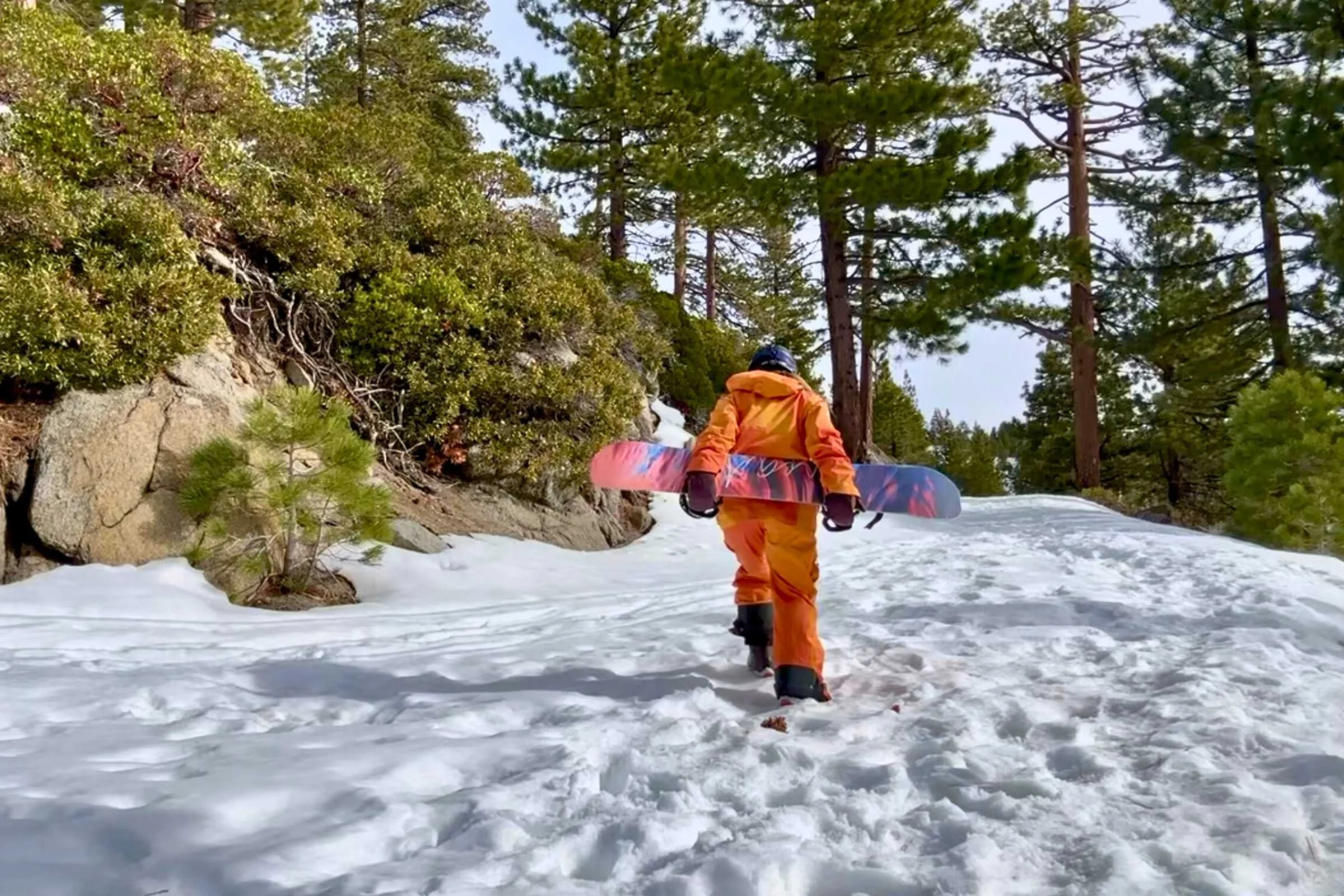 Having durable palms on your gloves and mittens helps them last longer. Carrying your board by the sharp edge can wear down the palms faster. Photo courtesy  Sara Kruglinski.