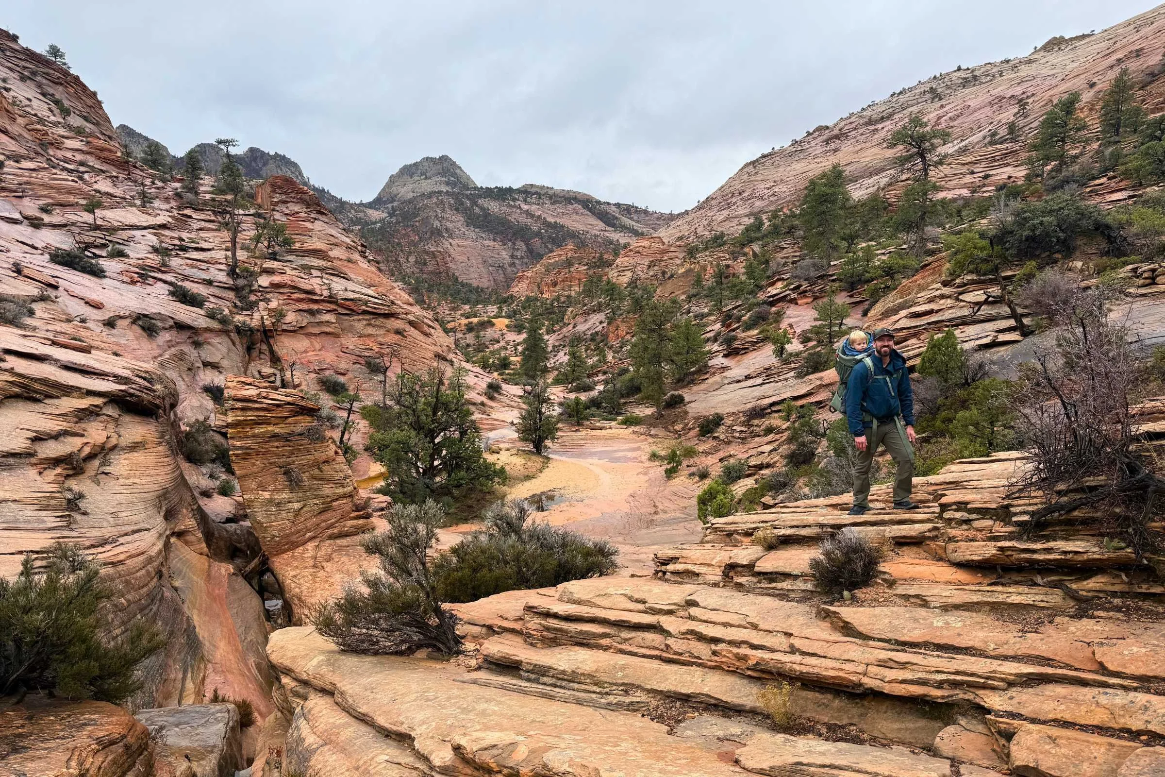 We tested the Arc’teryx Gamma in a variety of terrain and weather, including many drizzly and cool hikes in the Utah desert in late fall. Photo by Stasia Stockwell.