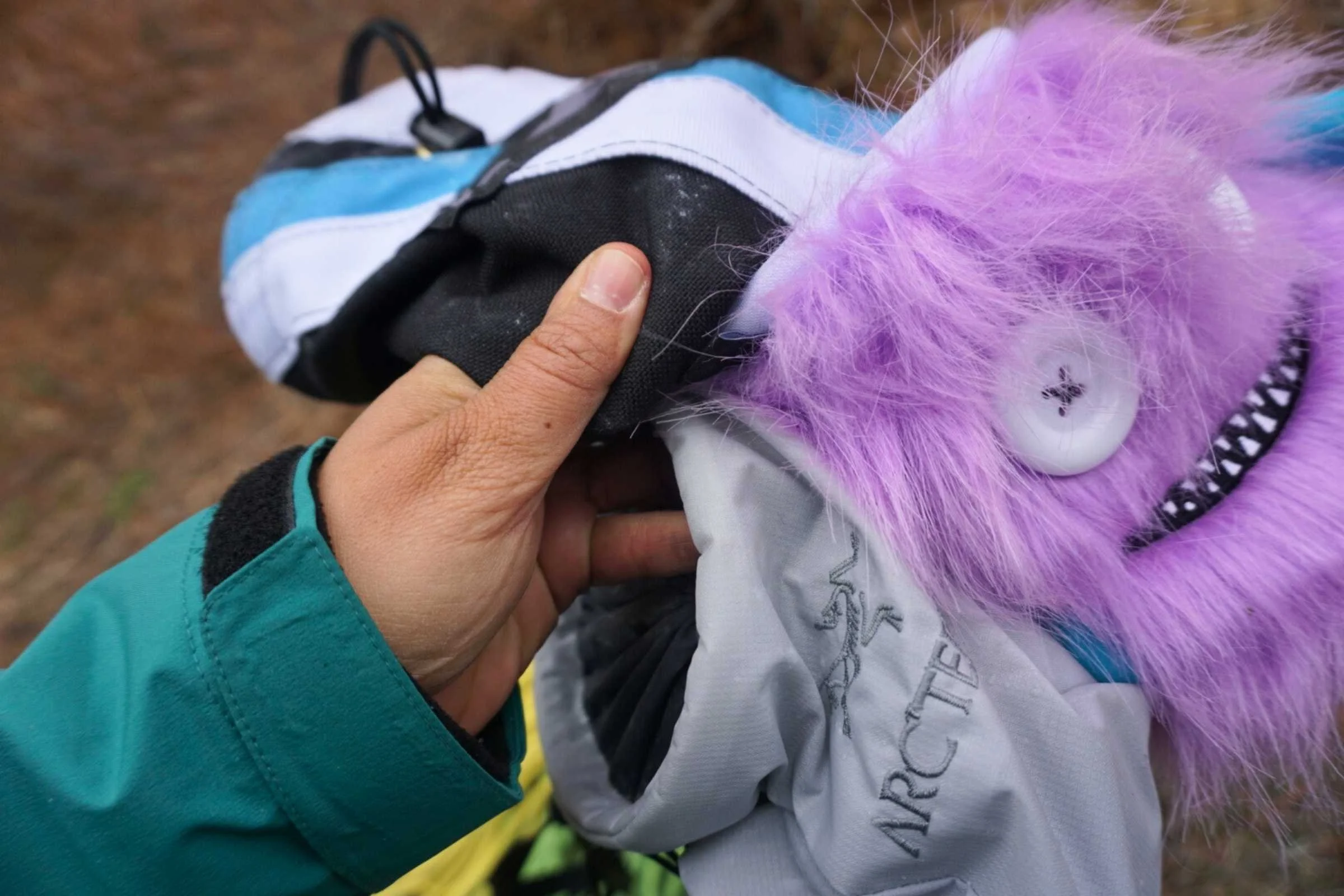 Comparing materials on the ORGANIC, 8BPlus, and Arcteryx chalk bags