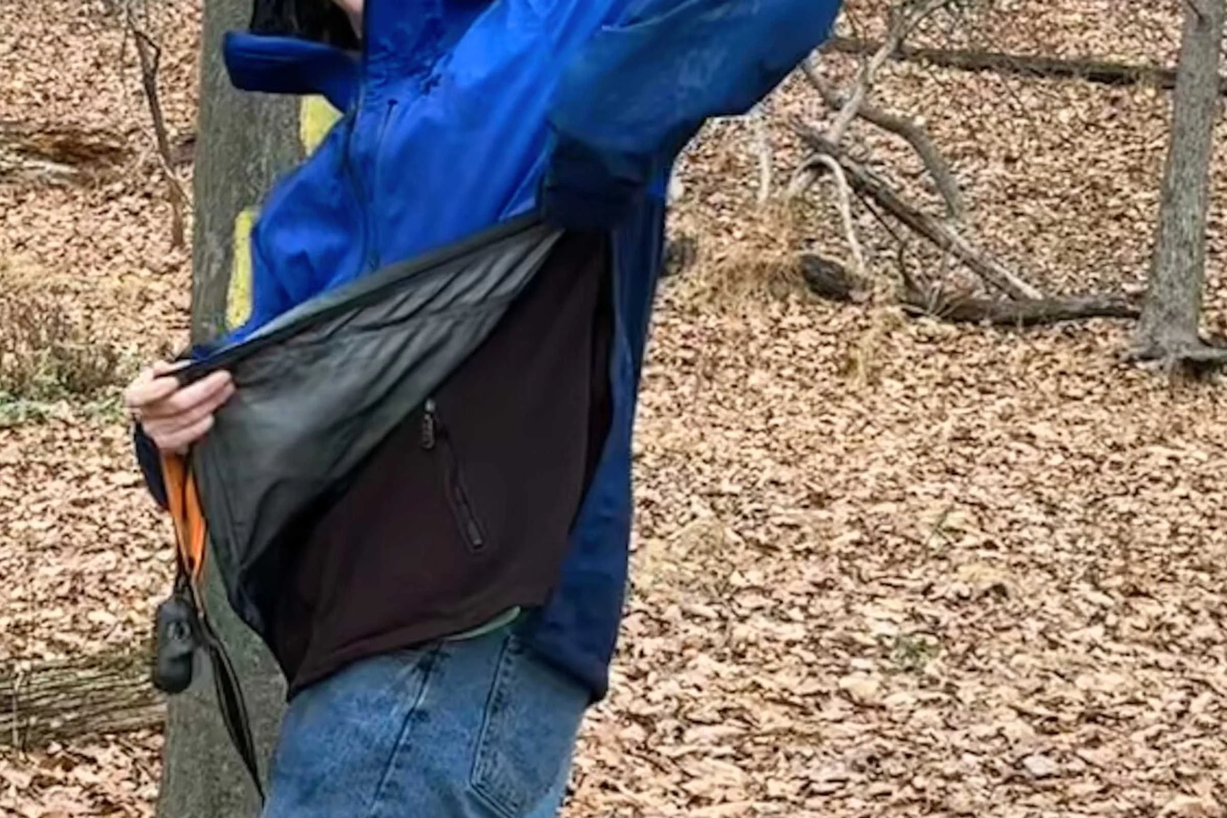 Torso ventilation zipper on Outdoor Research Foray rain jacket