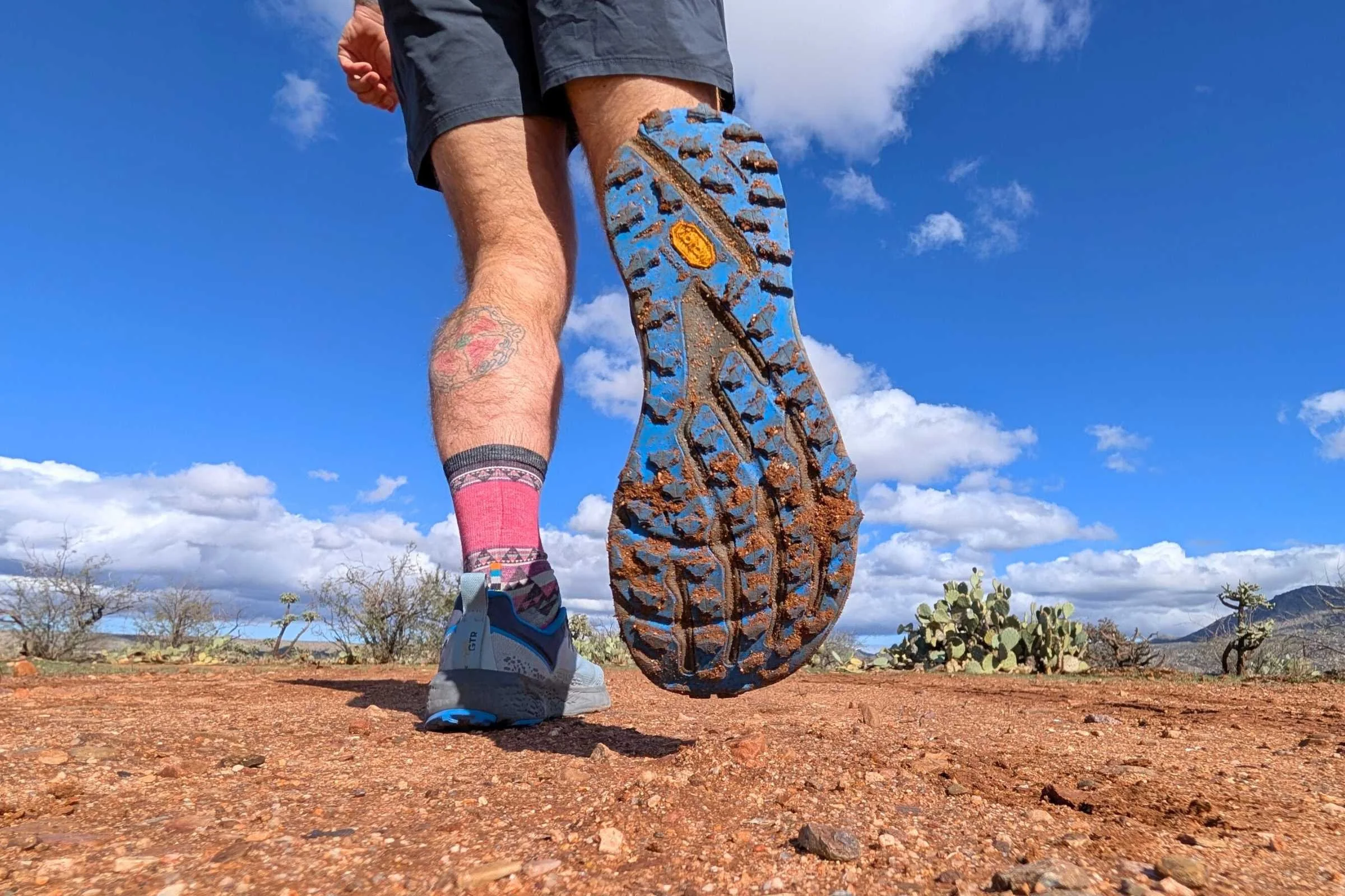 The Altra Timp 6 has a grippy Vibram tread that sticks well in most trail conditions.